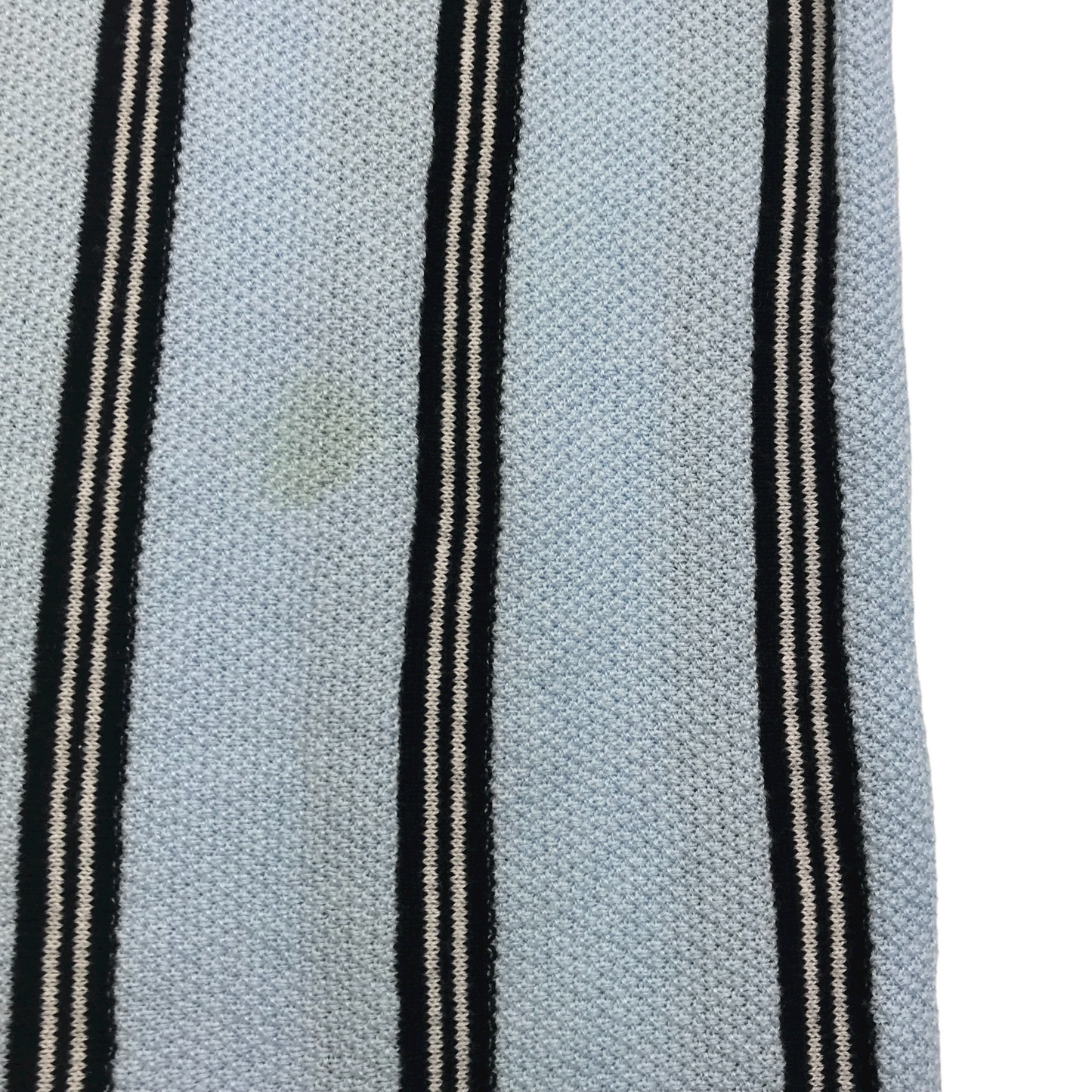 River Island Light Blue and Black Stripy Knitted T-shirt Men's Size XS