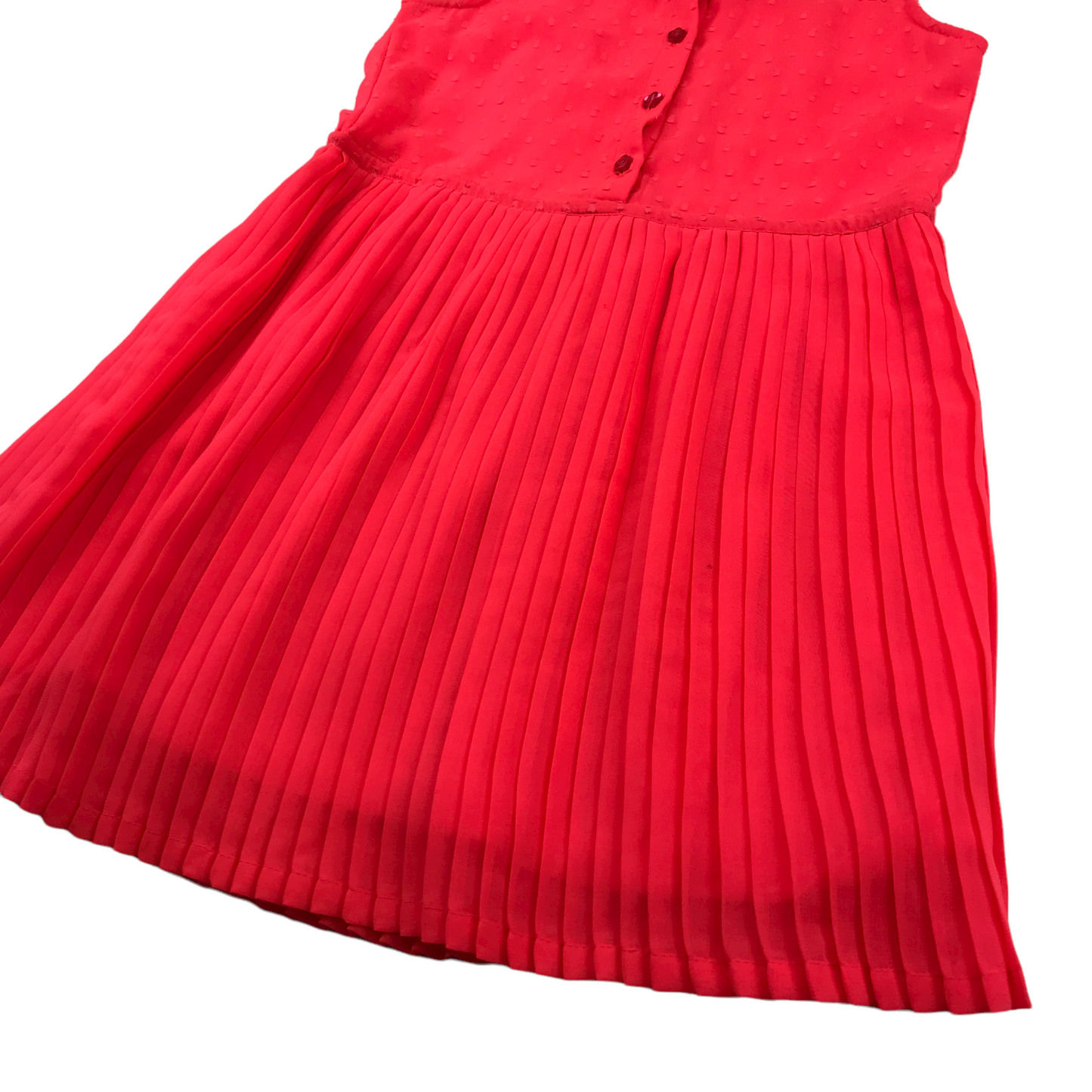 George Bright Pink Floral Lace-style Dress Age 7