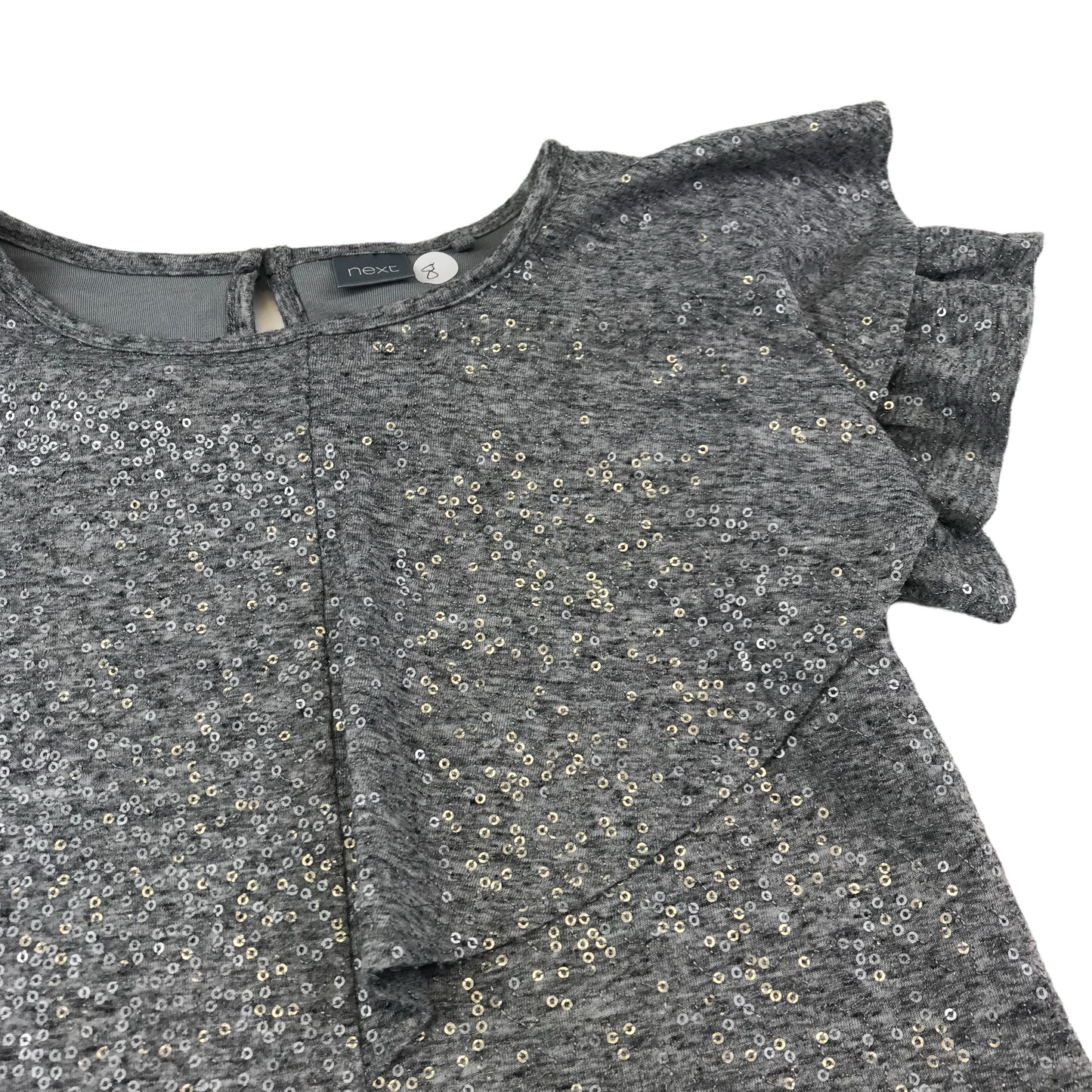 Next Grey Sequin Knitted Dress Age 8