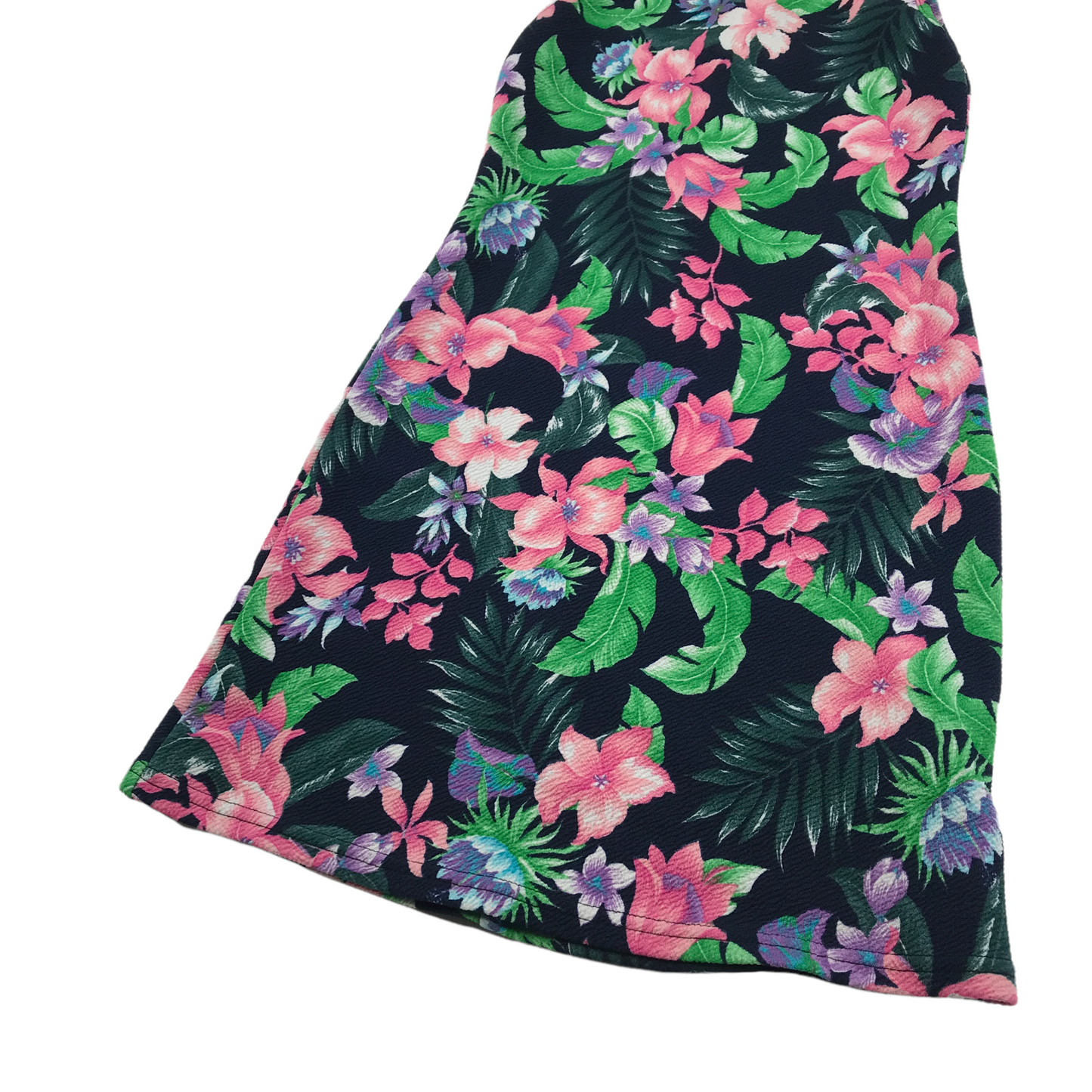 Miss E-vie Navy Blue and Pink Floral Dress Age 8
