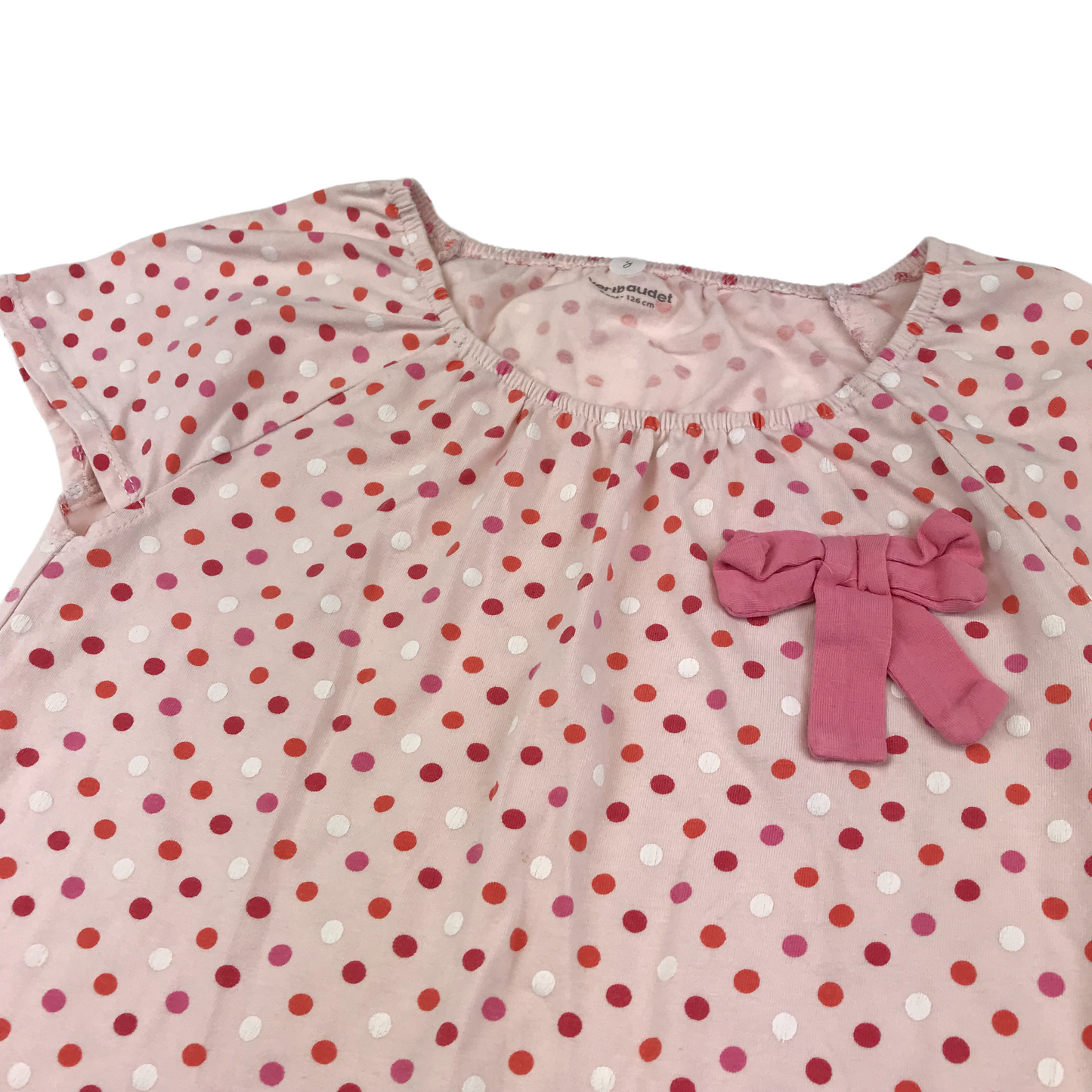 Vertbaudet Pink Polka Dot Dress Age 8