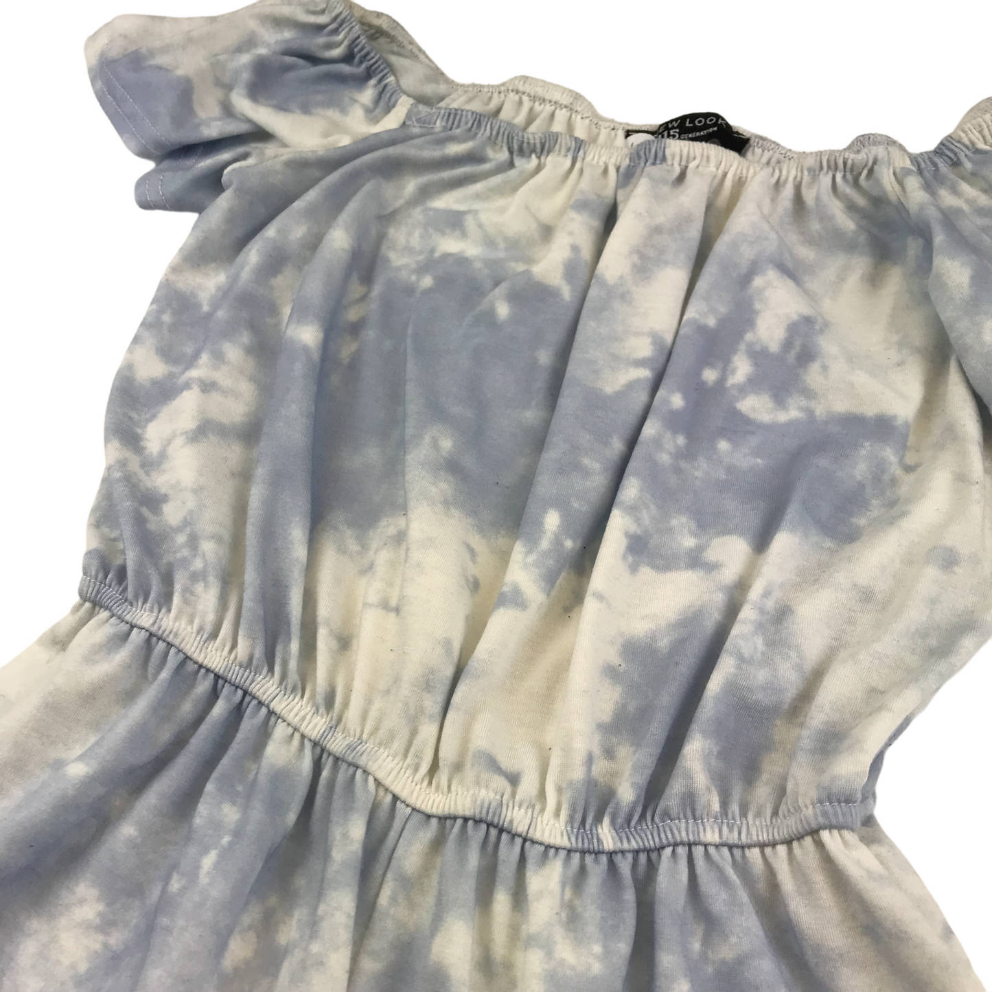 New Look Blue and White Pattern Playsuit Age 11