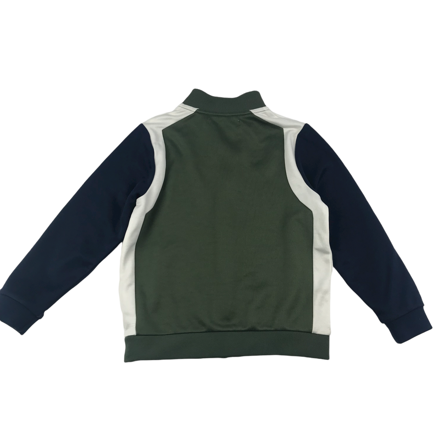 M&S Khaki Green Panelled Zipper Sweatshirt Age 5