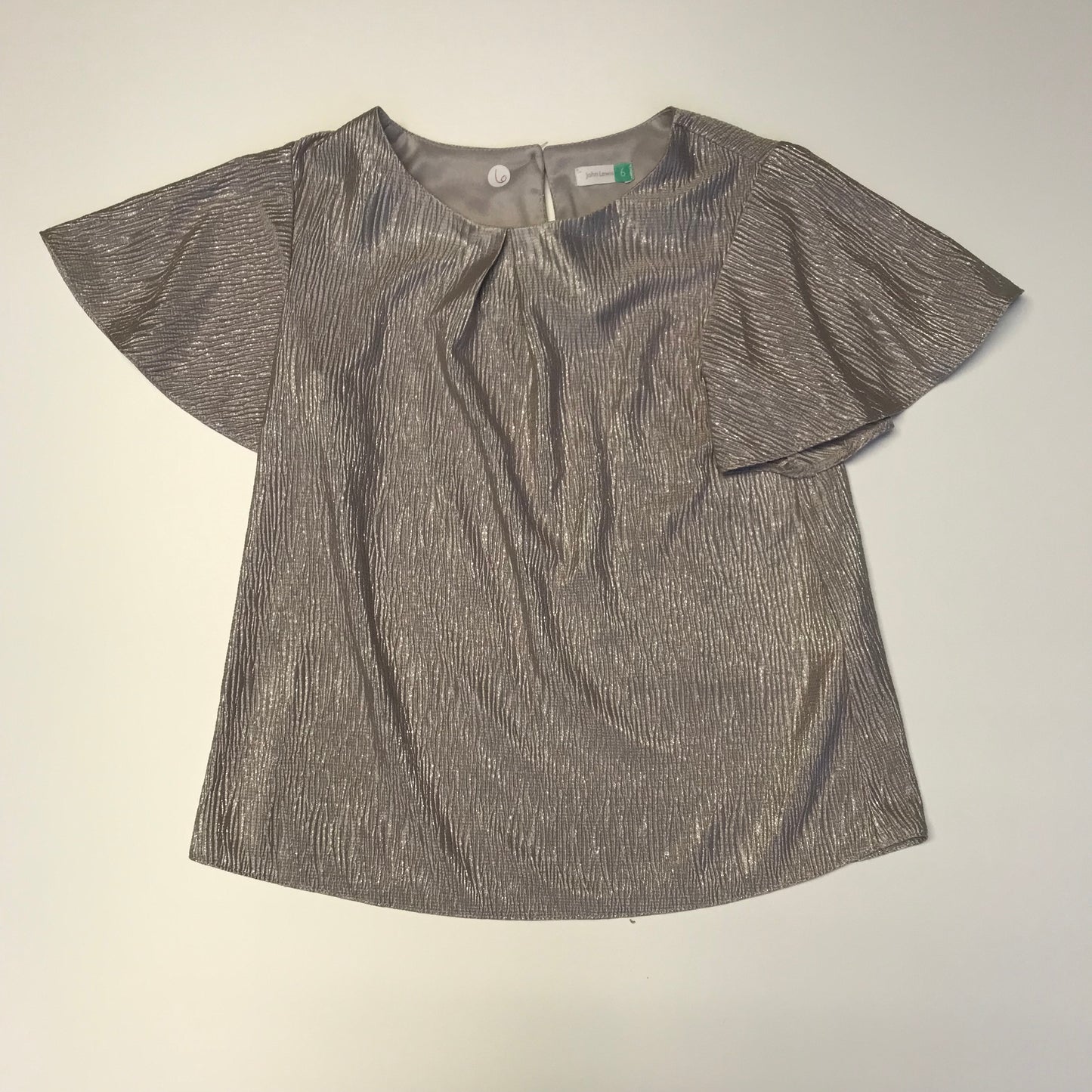 John Lewis Silver Blouse Age 6