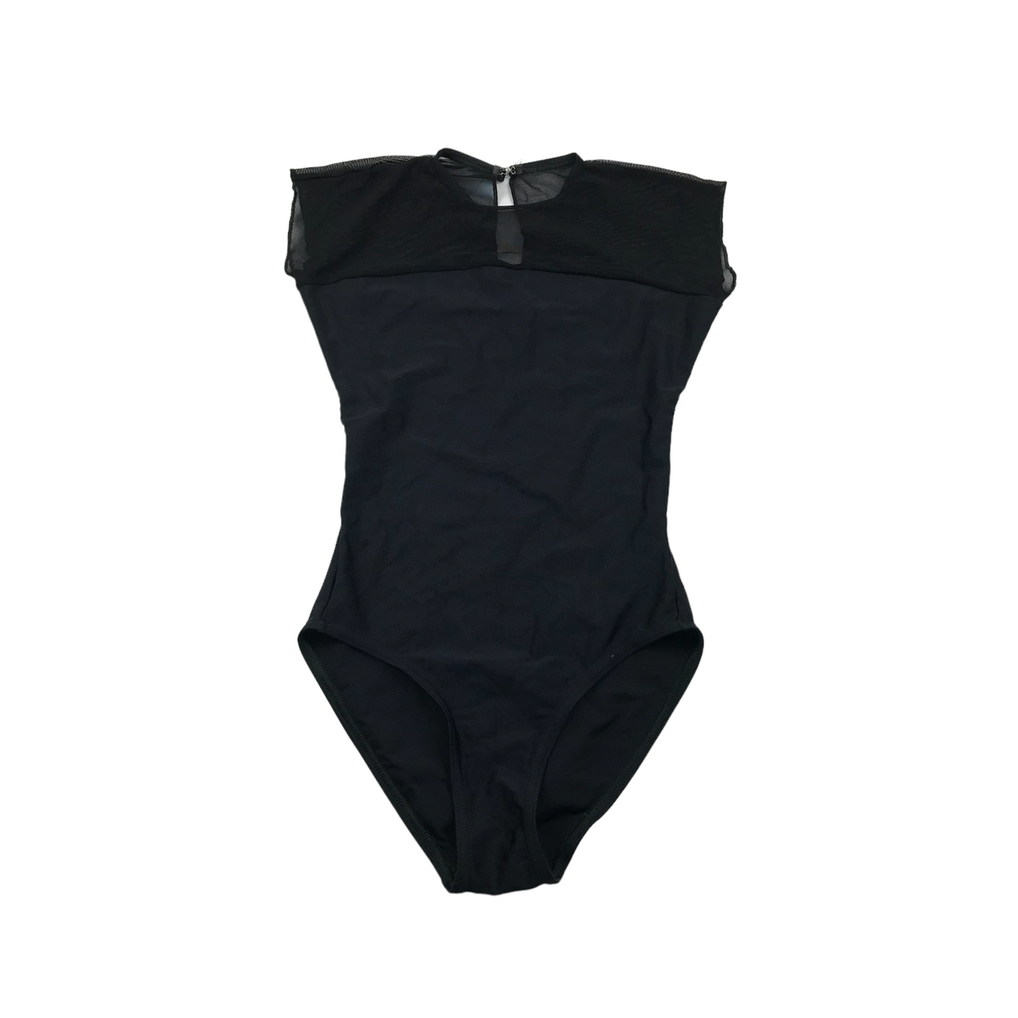 Starlight Direct Black Sleeveless Mesh Collar Leotard Age 12-13