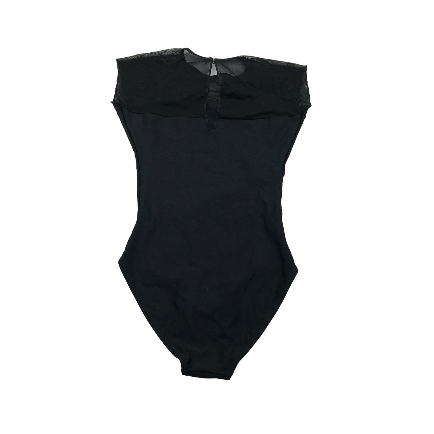 Starlight Direct Black Sleeveless Mesh Collar Leotard Age 12-13