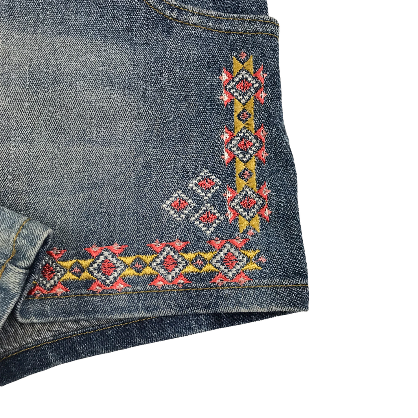 Nutmeg Embroidery Denim Shorts Age 10