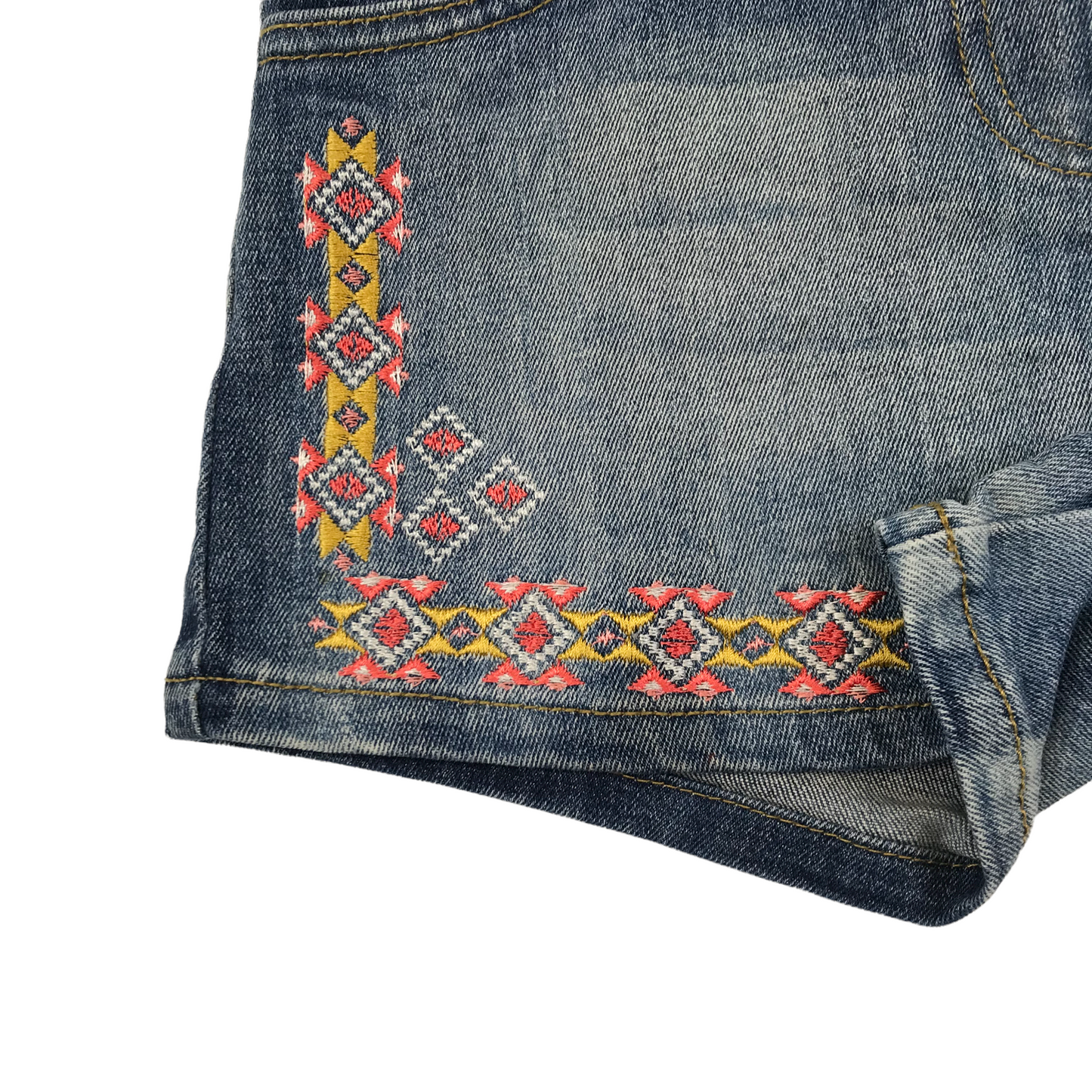 Nutmeg Embroidery Denim Shorts Age 10