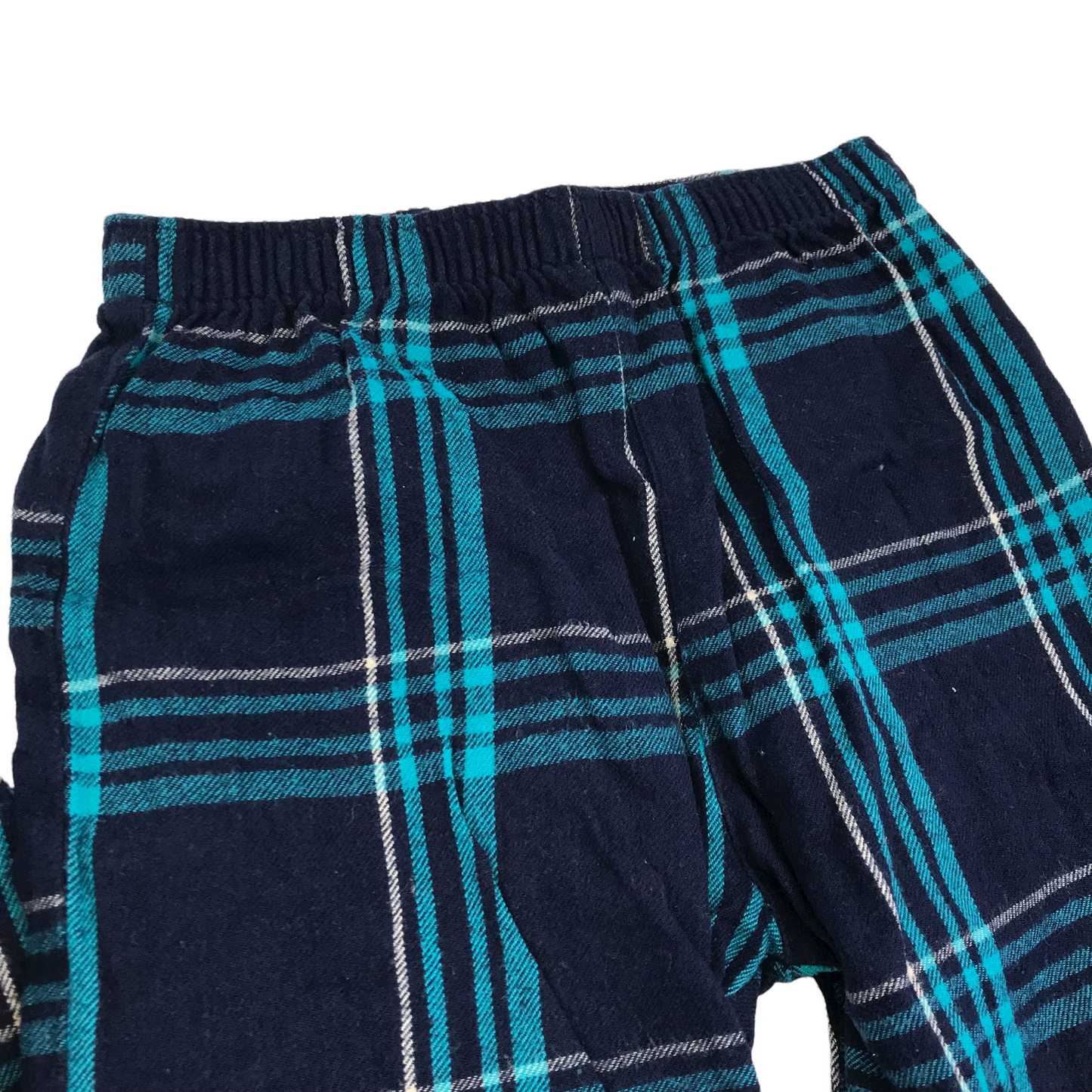 Tu Navy and Turquoise Checked Pyjama Set Age 5