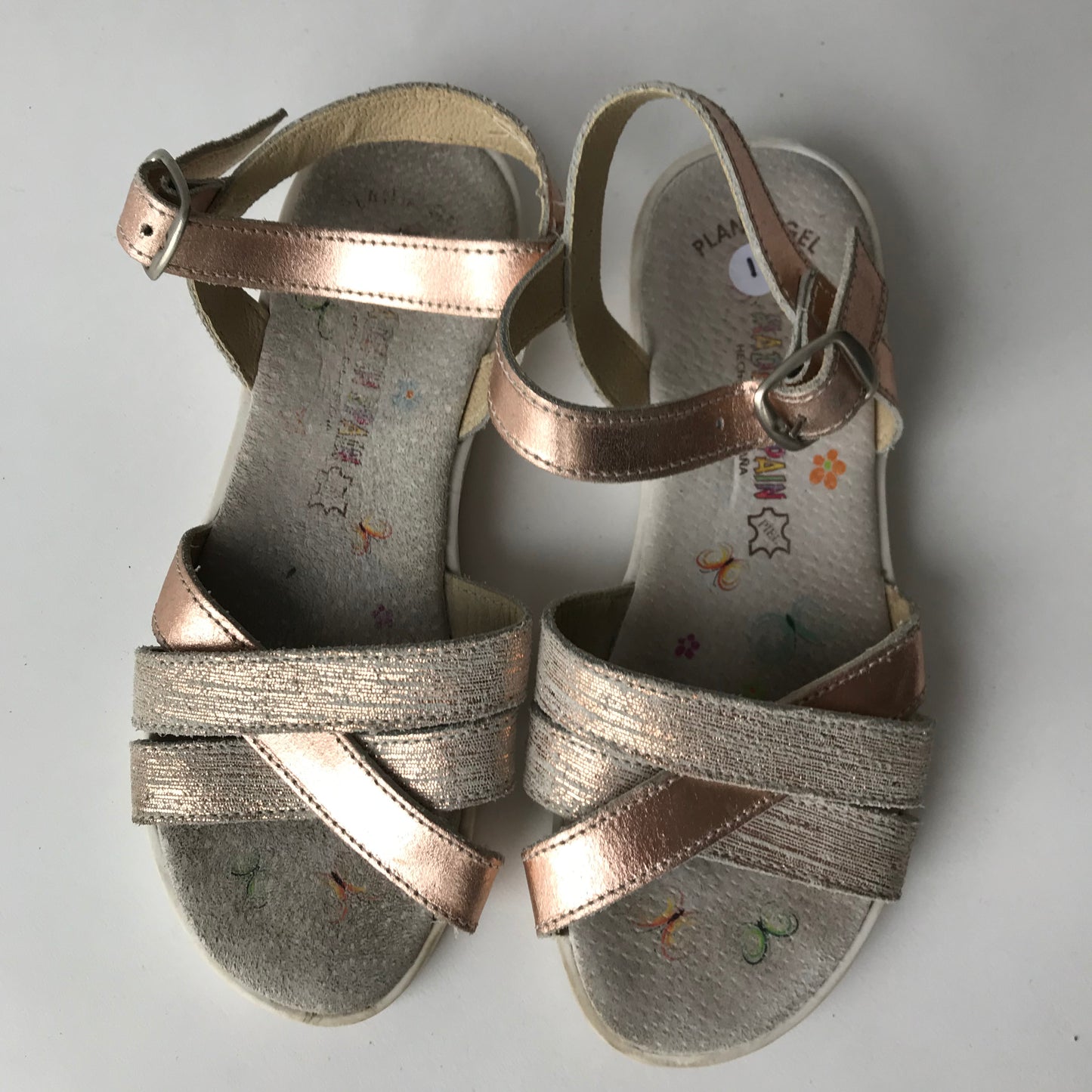 Sandals - Golden Leather - Shoe Size 1