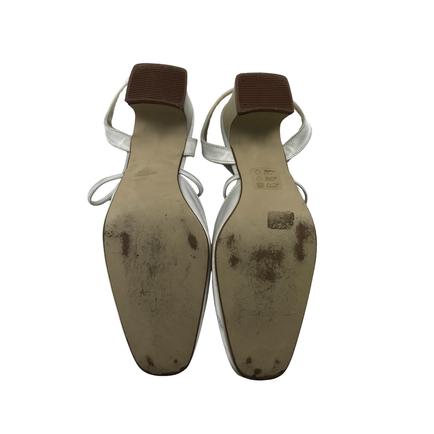 Rainbow Club White Heel Sandals Shoe Size 1