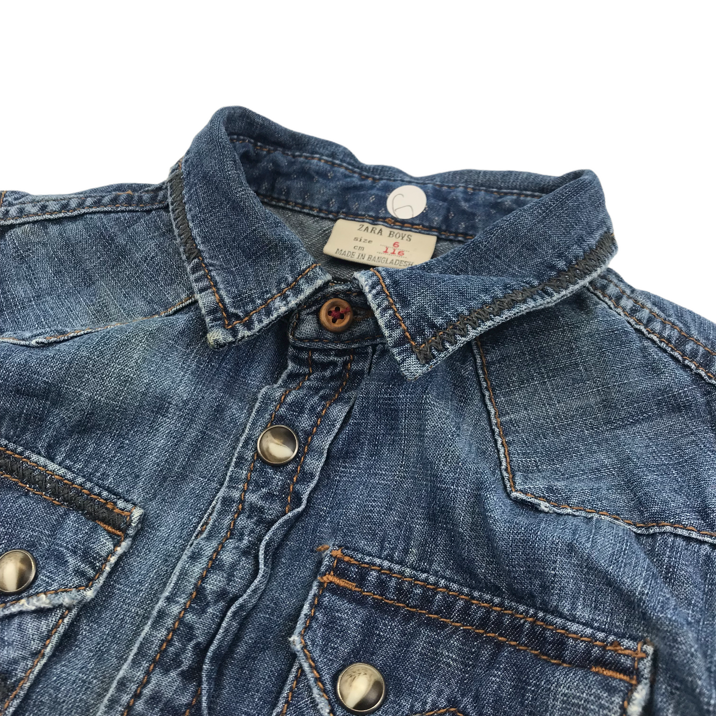 Zara Blue Denim Shirt Age 6