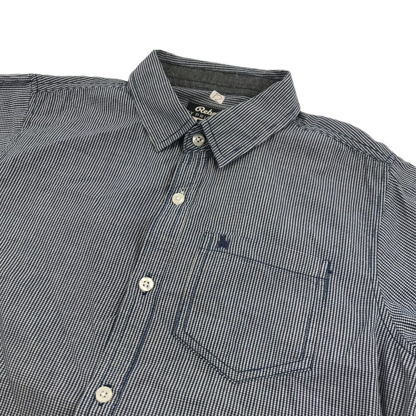 Primark Blue Checked Shirt Age 12