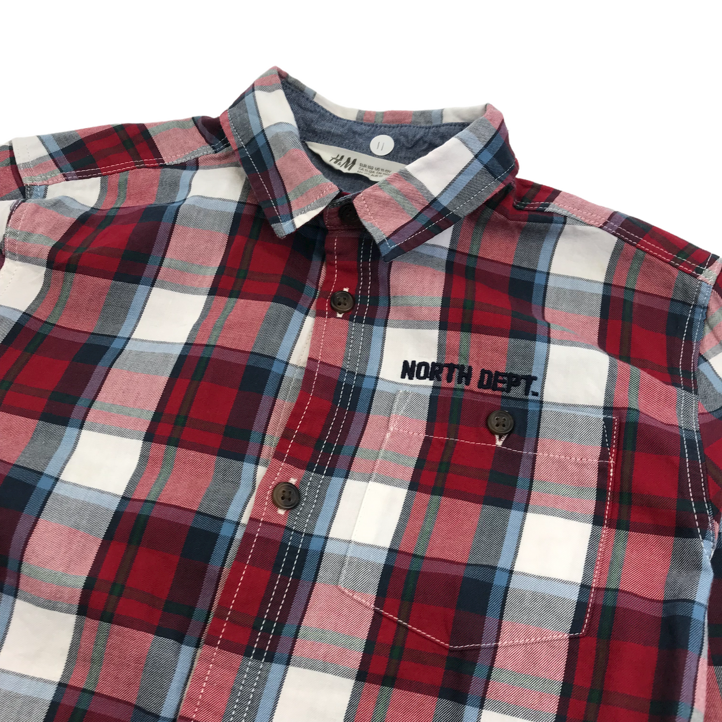H&M Red Checked Shirt Age 11