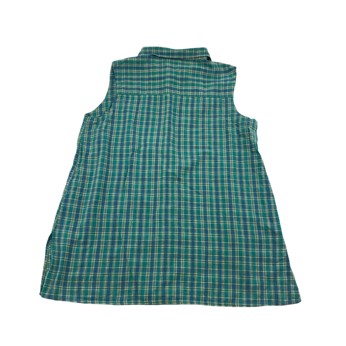 Sussan Green Sleeveless Check Shirt Women's 16