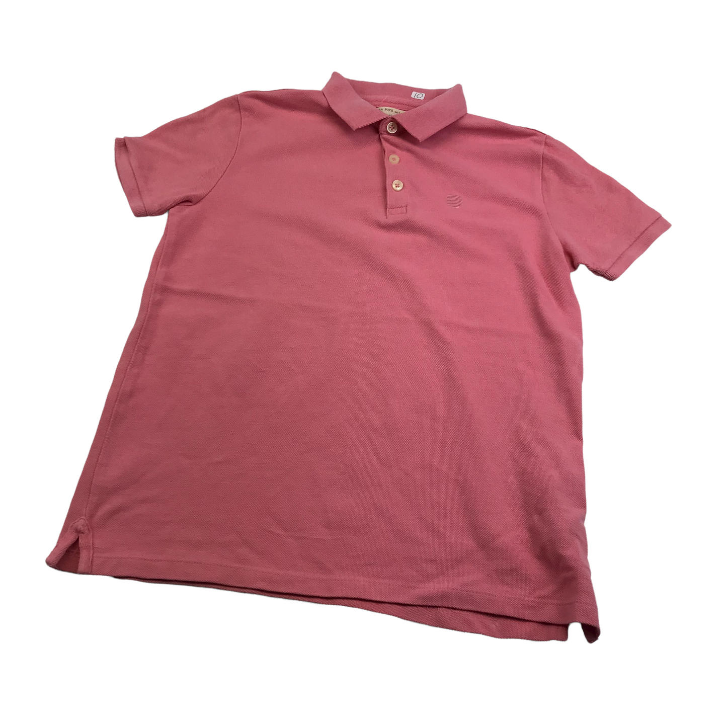 Zara Salmon Pink Polo Shirt Age 10