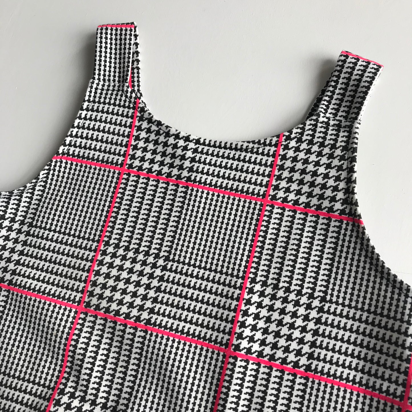 Dress - Black & Pink Check - Age 5