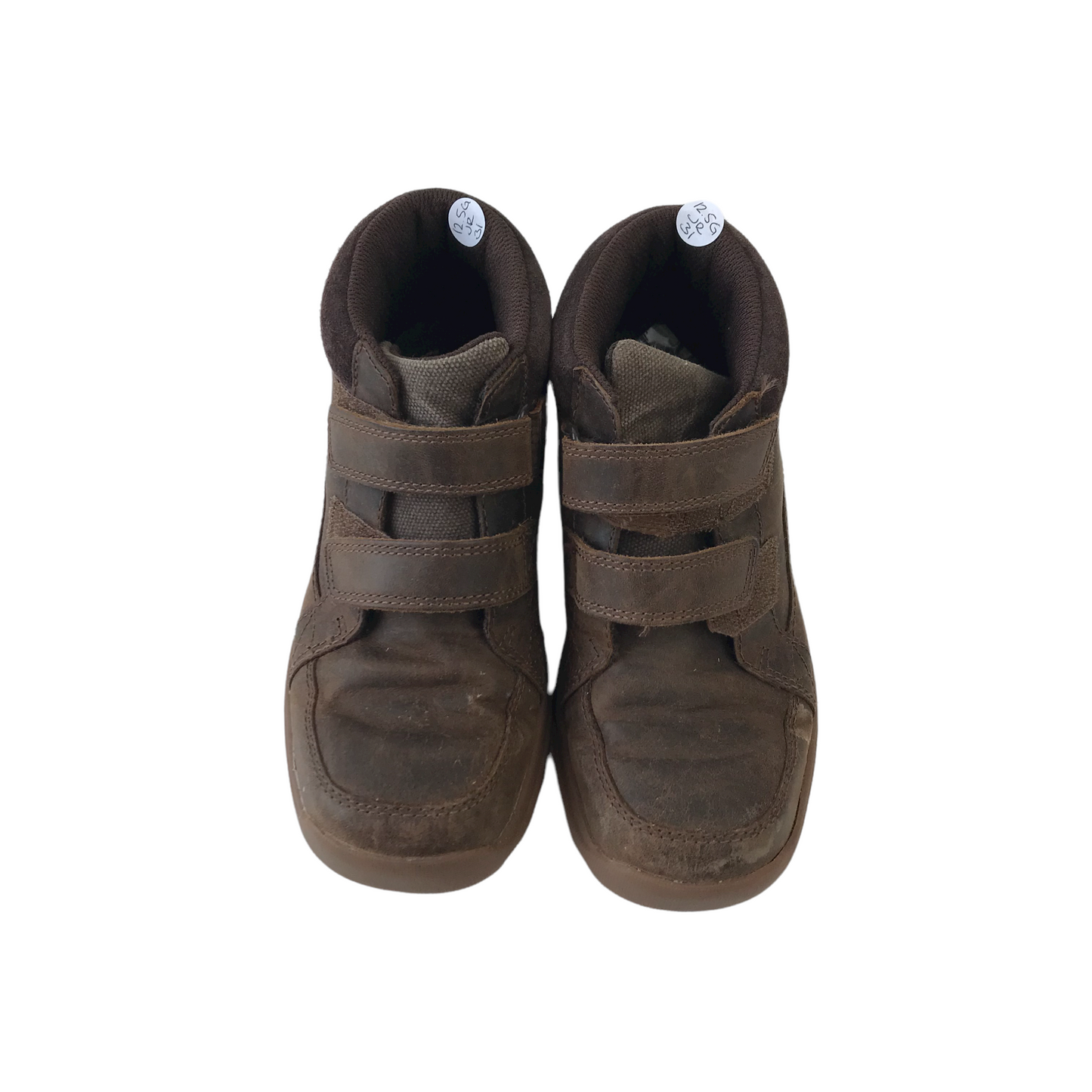 Clarks Brown Leather Boots with Straps Shoe Size 12.5G (jr)