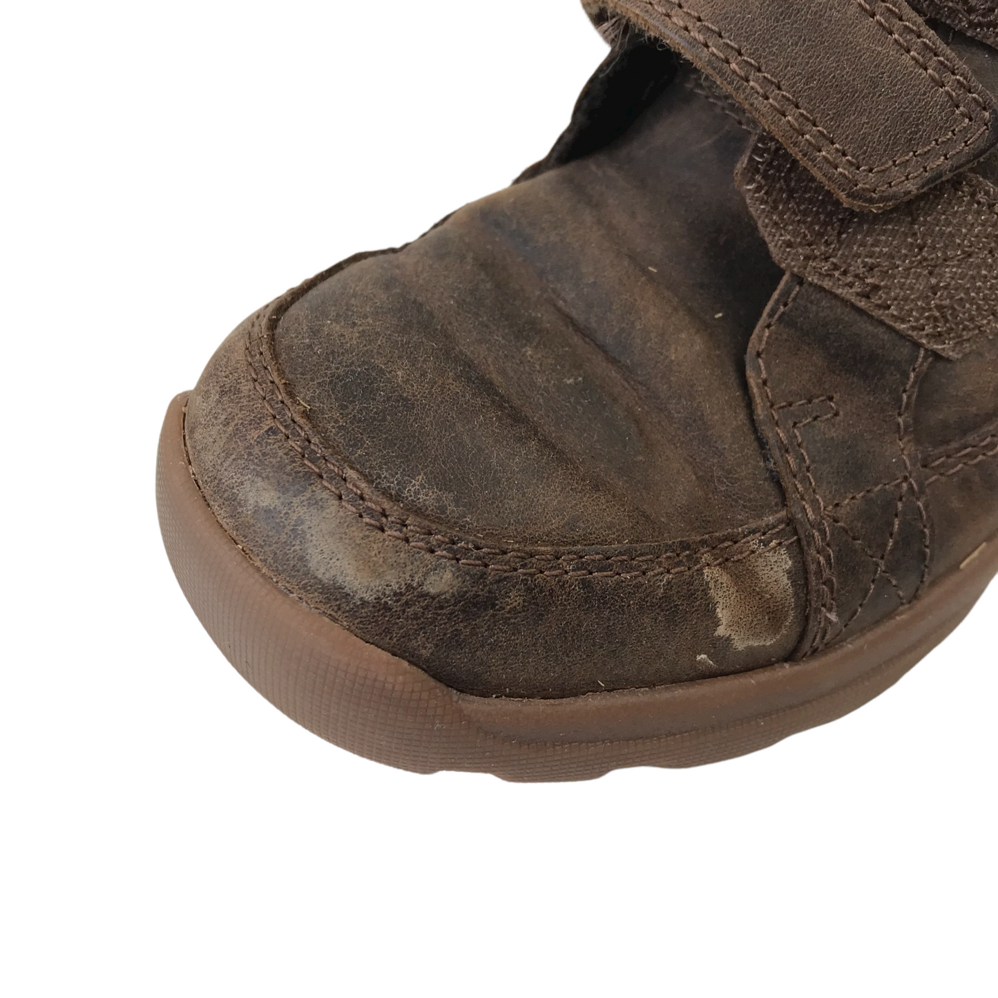 Clarks Brown Leather Boots with Straps Shoe Size 12.5G (jr)
