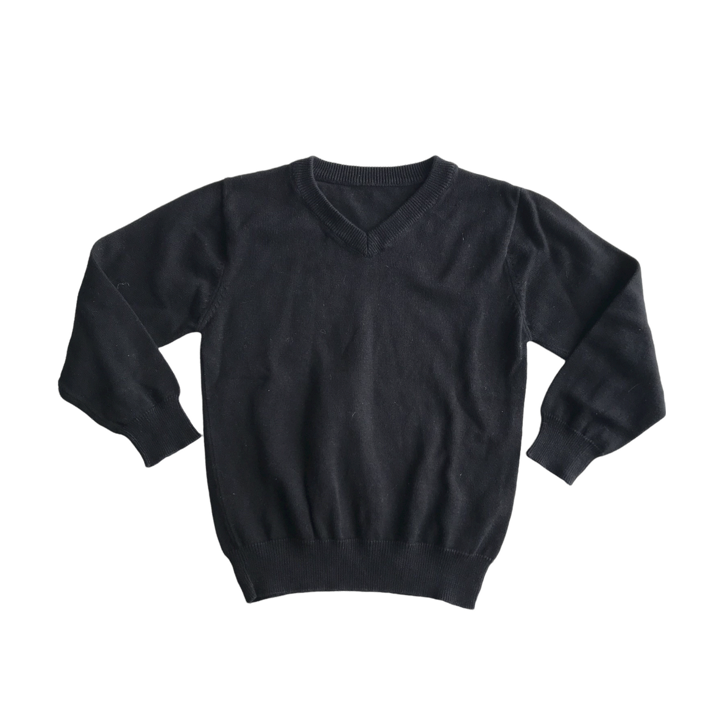Black School V-neck Jumper