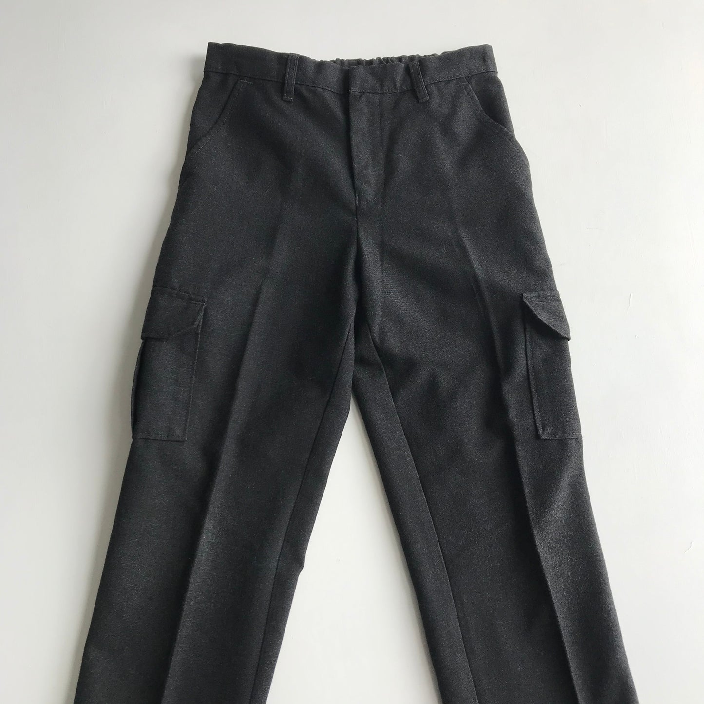 Charcoal Grey Cargo Style School Trousers
