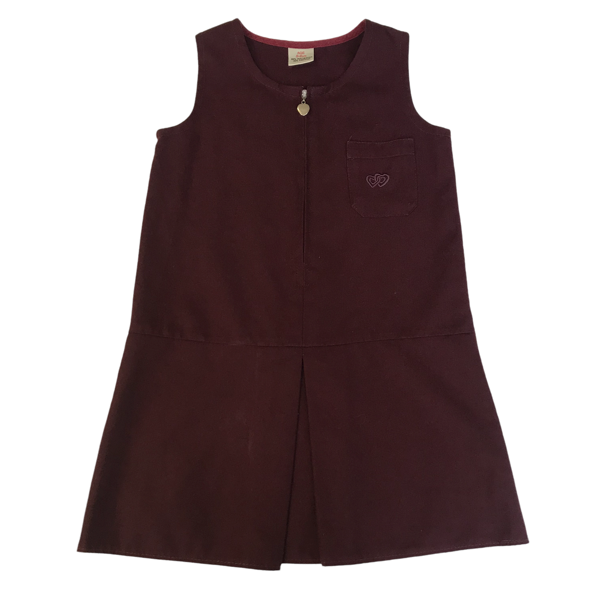 Burgundy school hot sale pinafore dress