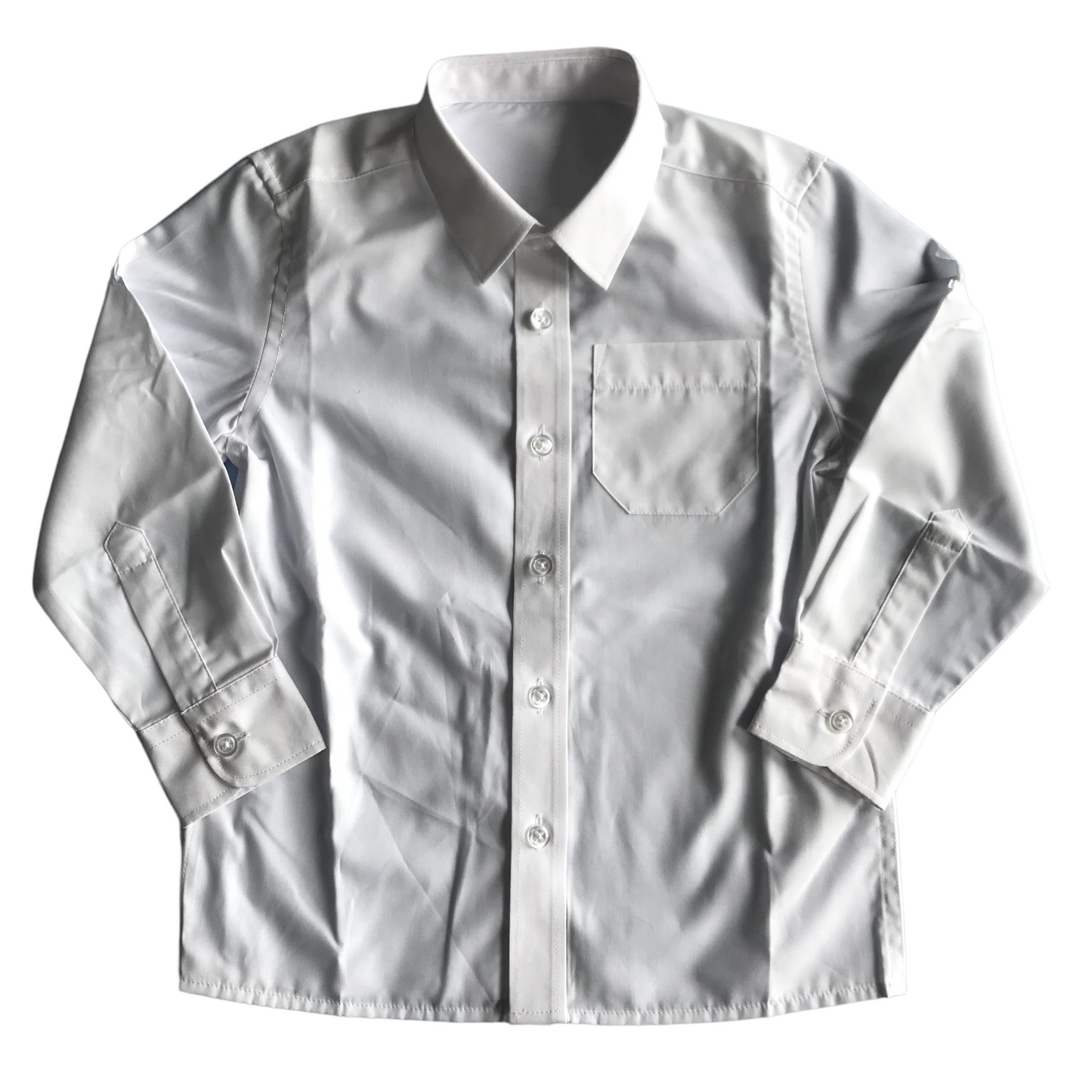 White Long Sleeve School Shirt