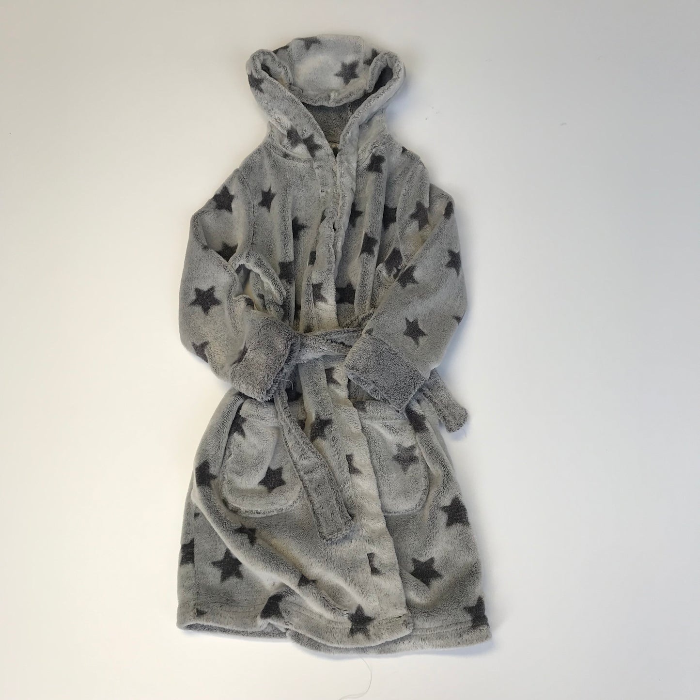 Grey Black Star Dressing Gown Age 5