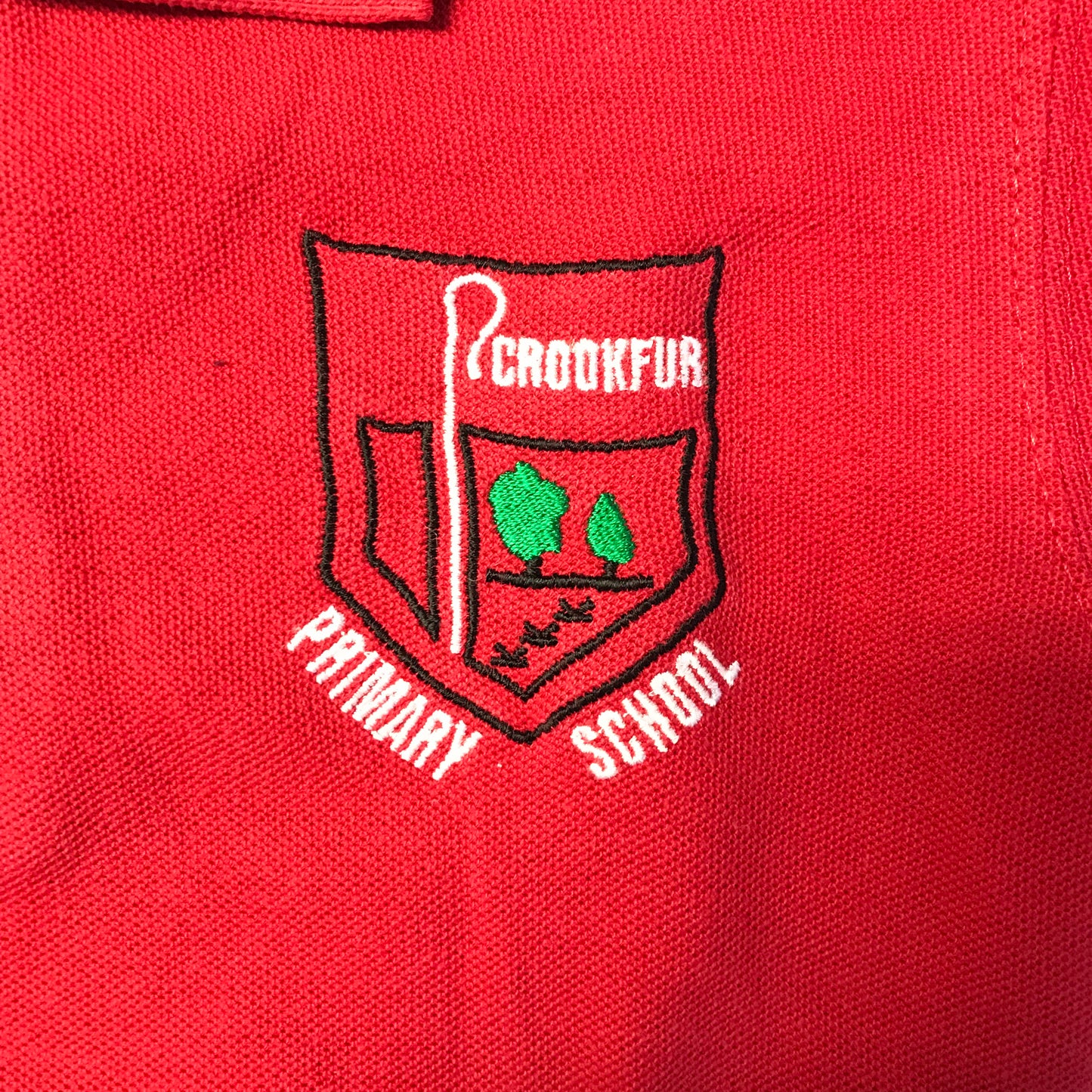 Crookfur Primary Red Polo Shirt