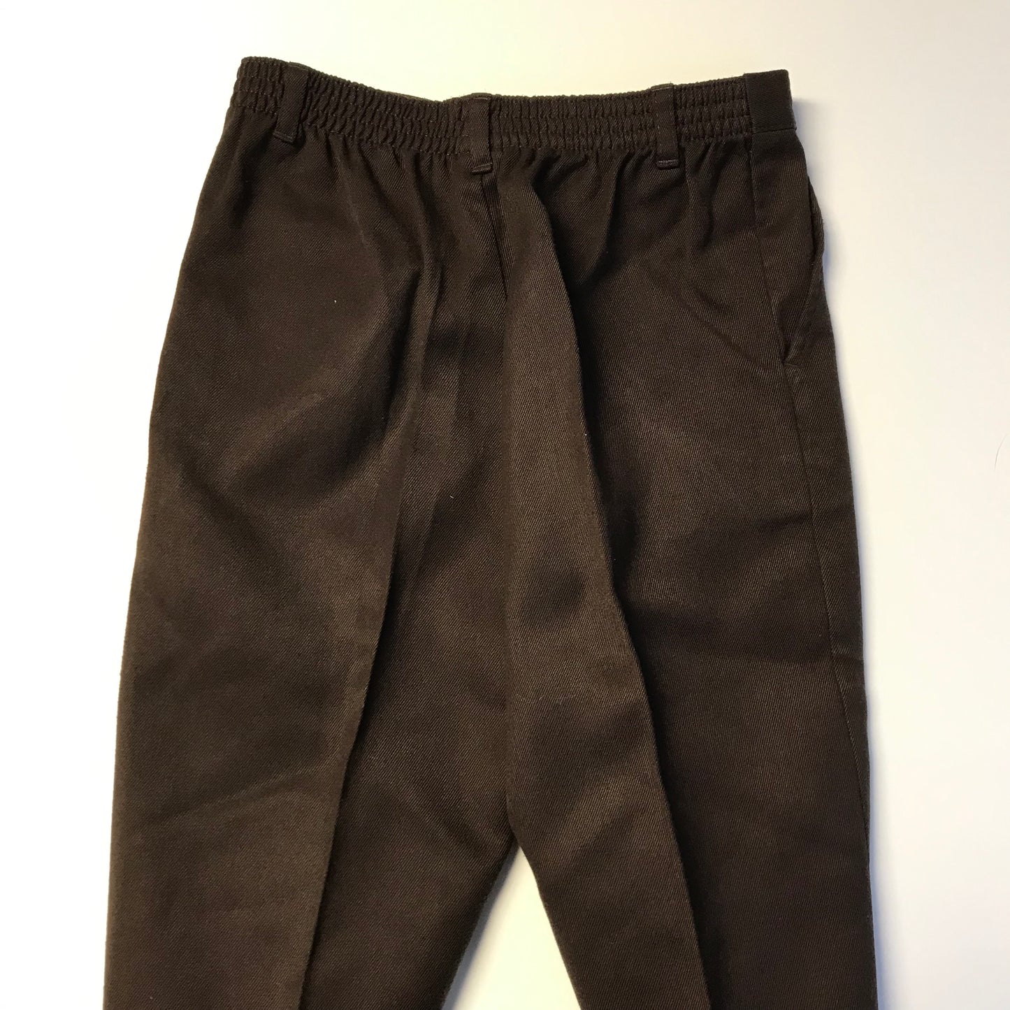 Brown School Trousers with Elasticated Waist