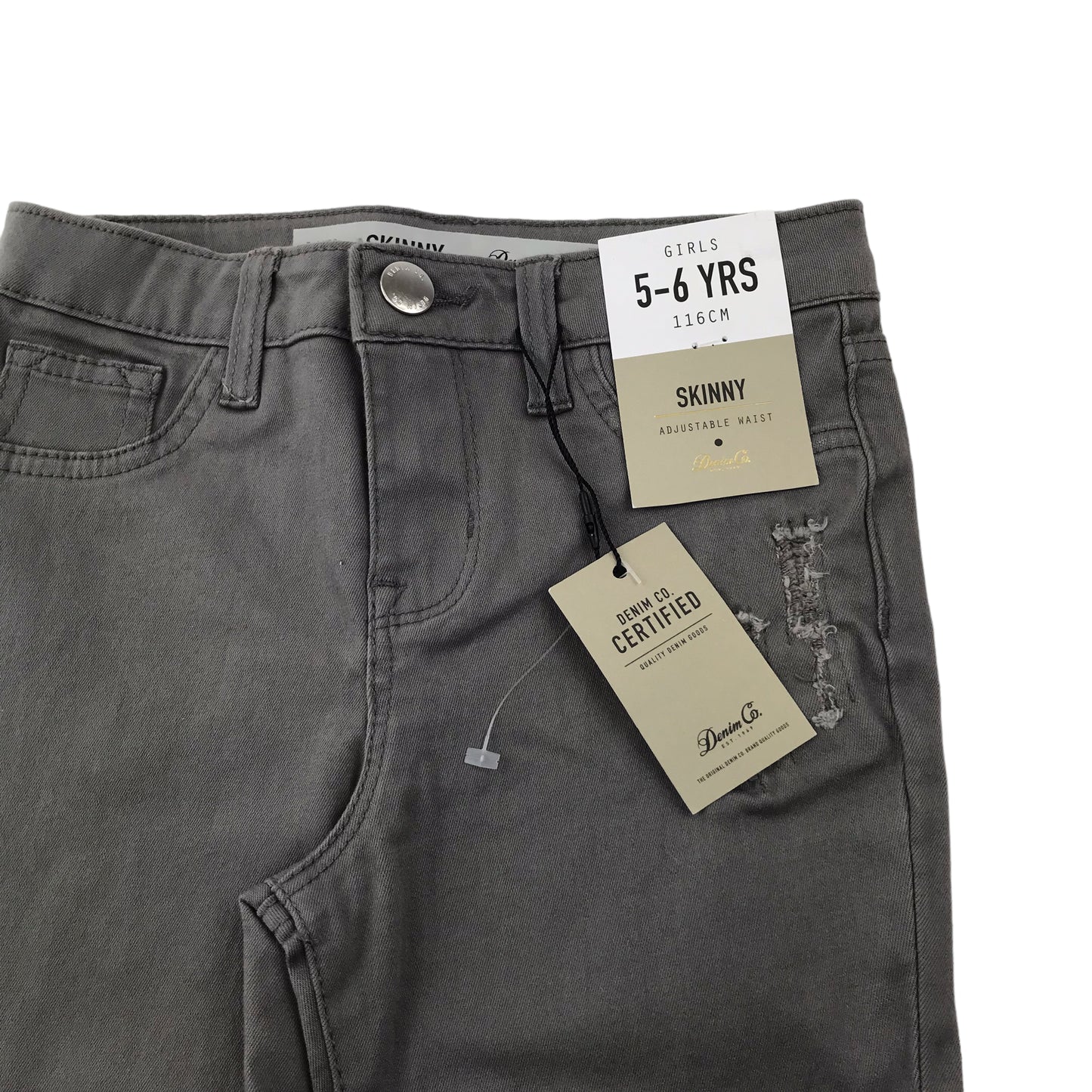 Primark Grey Ripped Skinny Jeans Age 5