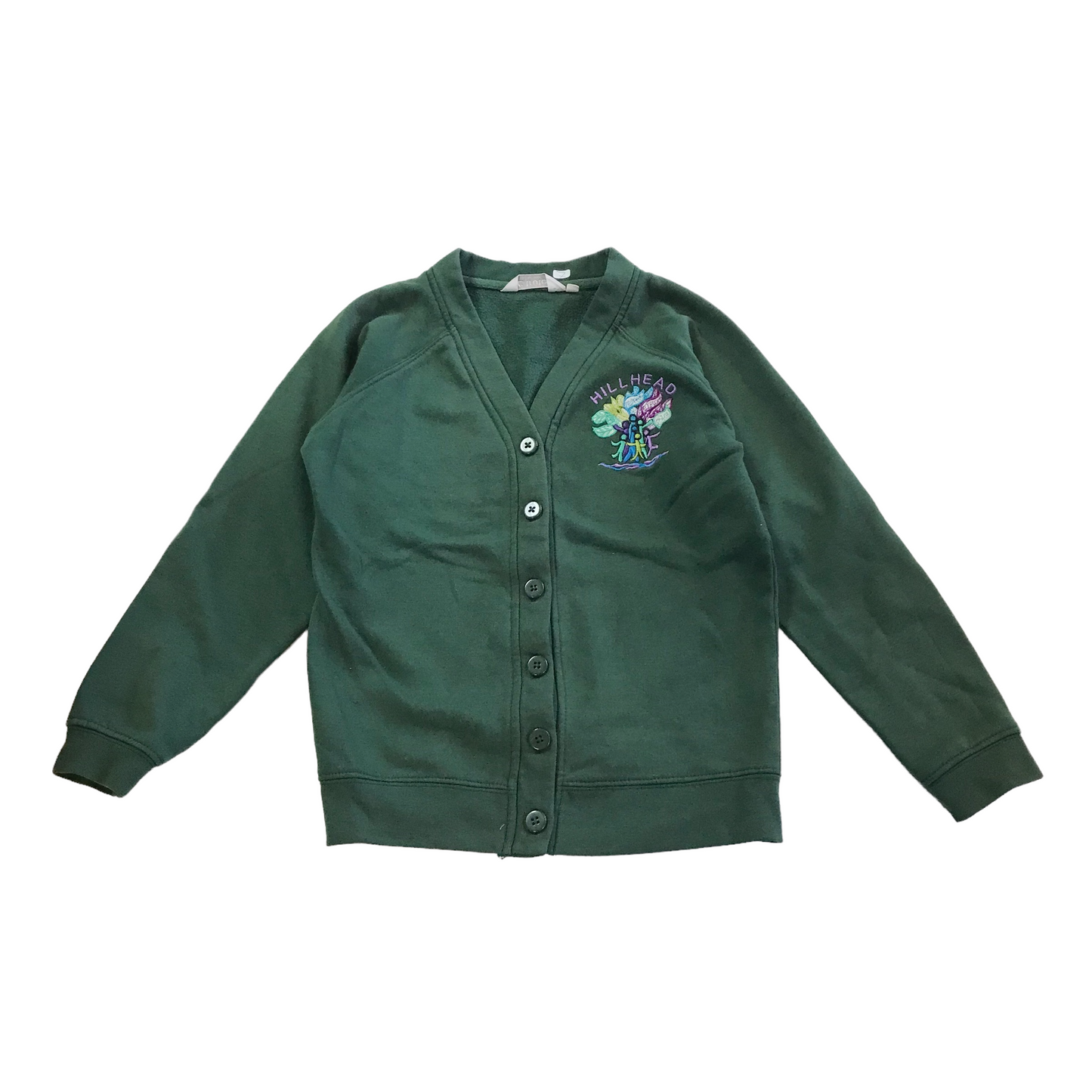 Hillhead Primary Green Jersey Cardigan