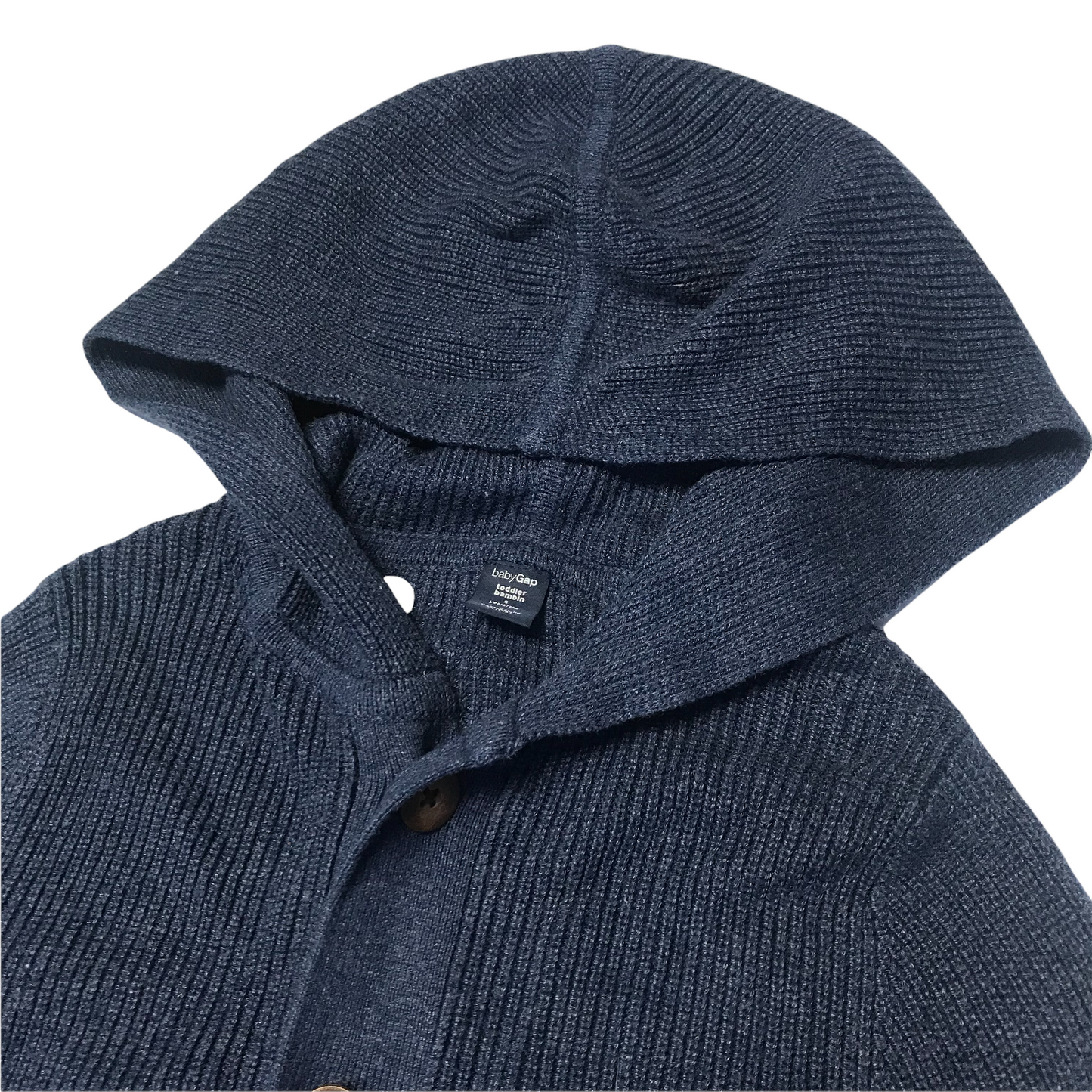 GAP Navy Blue Hooded Knit Cardigan Age 4