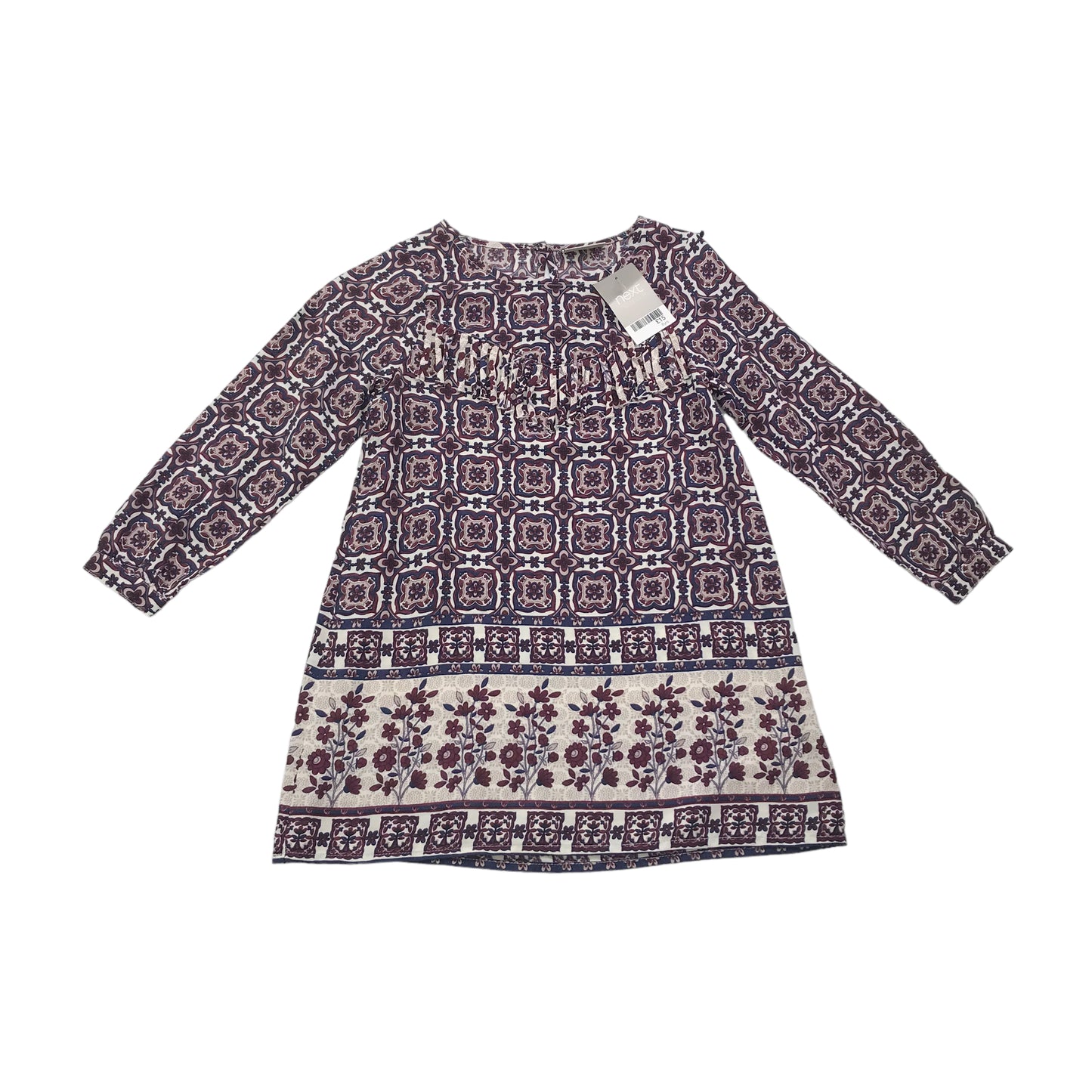 Next Burgundy Pattern Tunic Dress Age 6