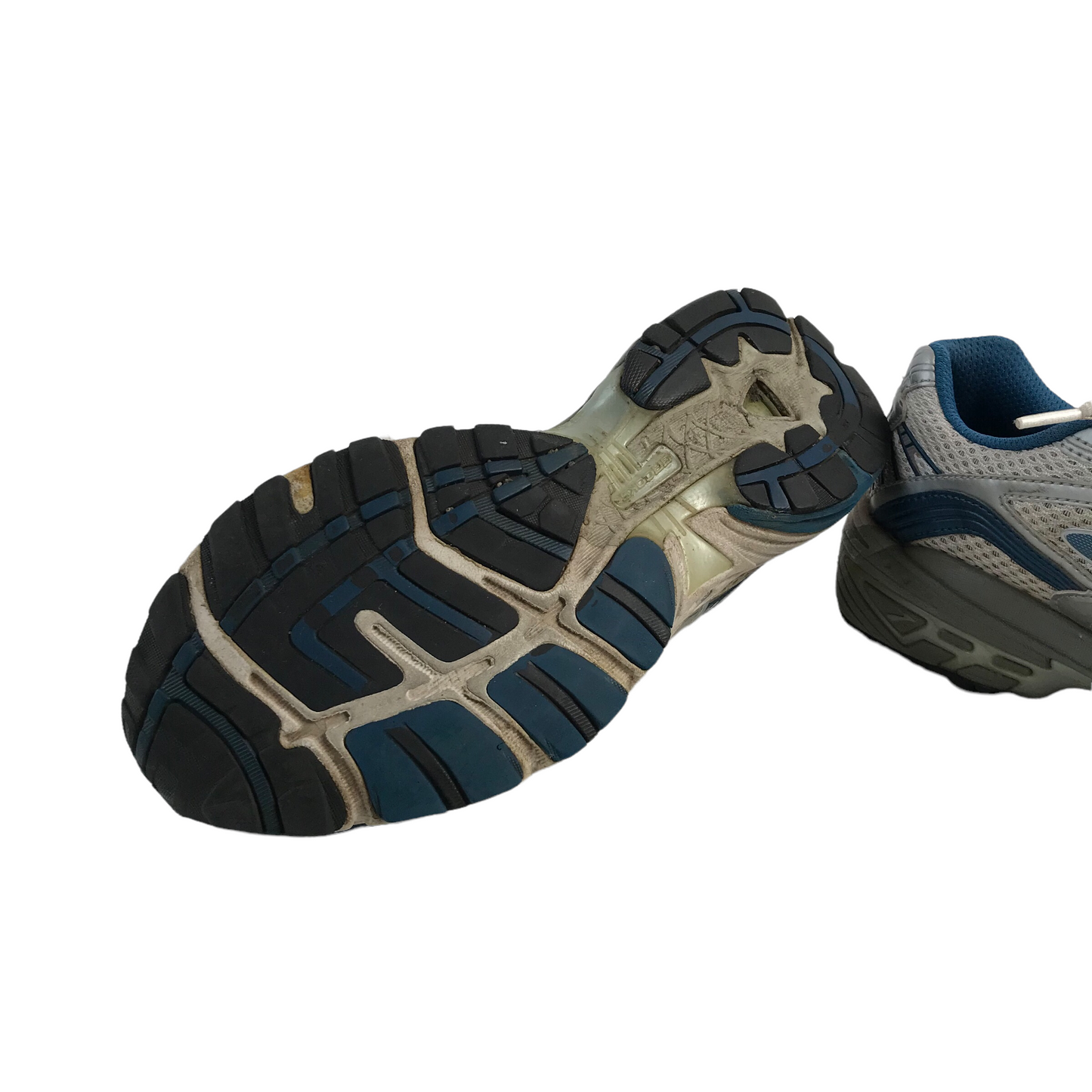 Brooks Adrenaline GTS Silver and Blue Running Trainers Size UK 6.5