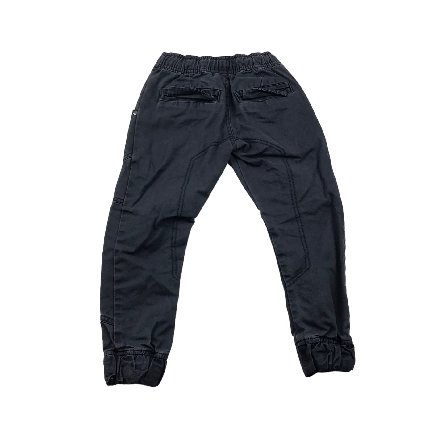 M&S Grey Cuffed Leg Canvas Trousers Age 5