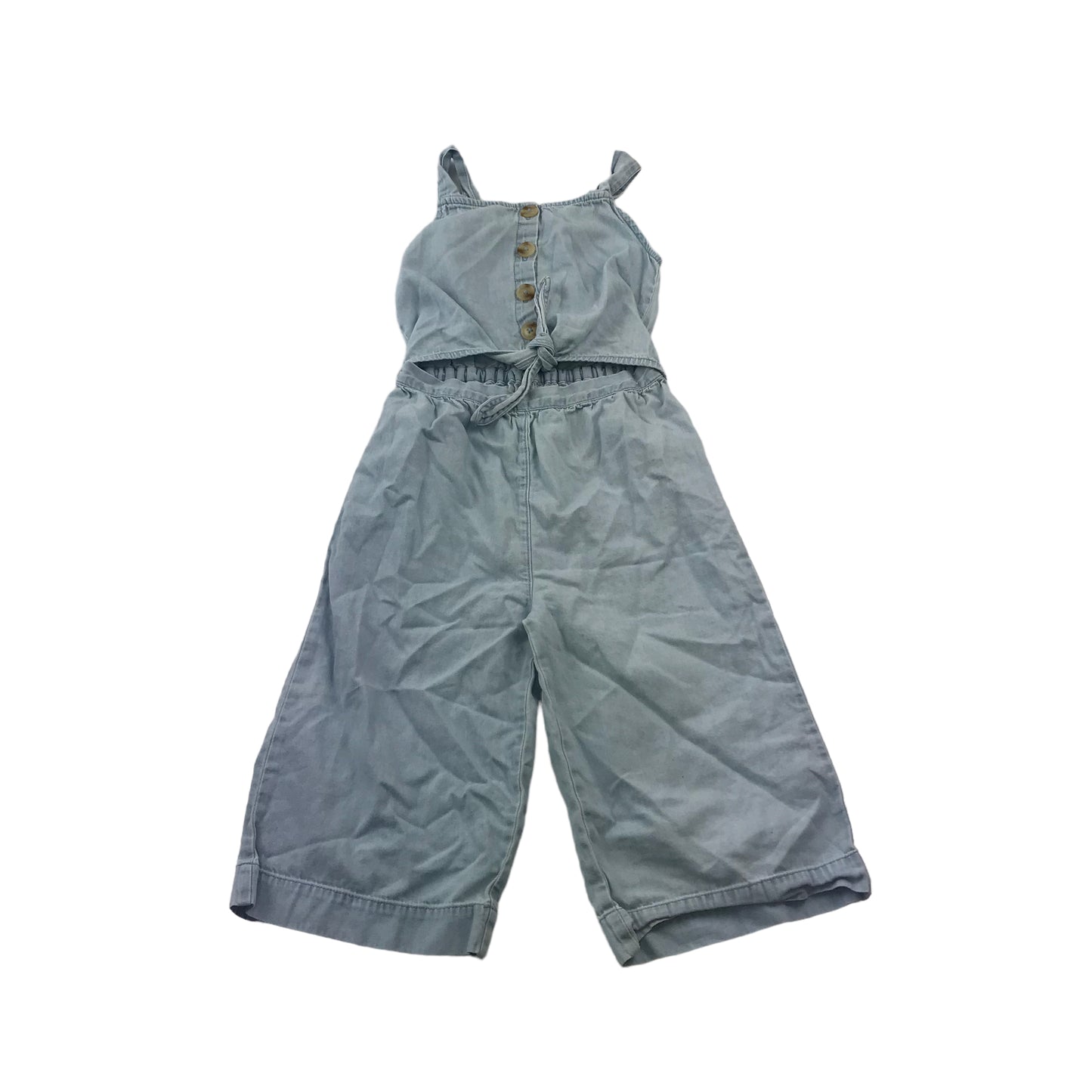 Next Denim-Style Cotton Jumpsuit Age 5