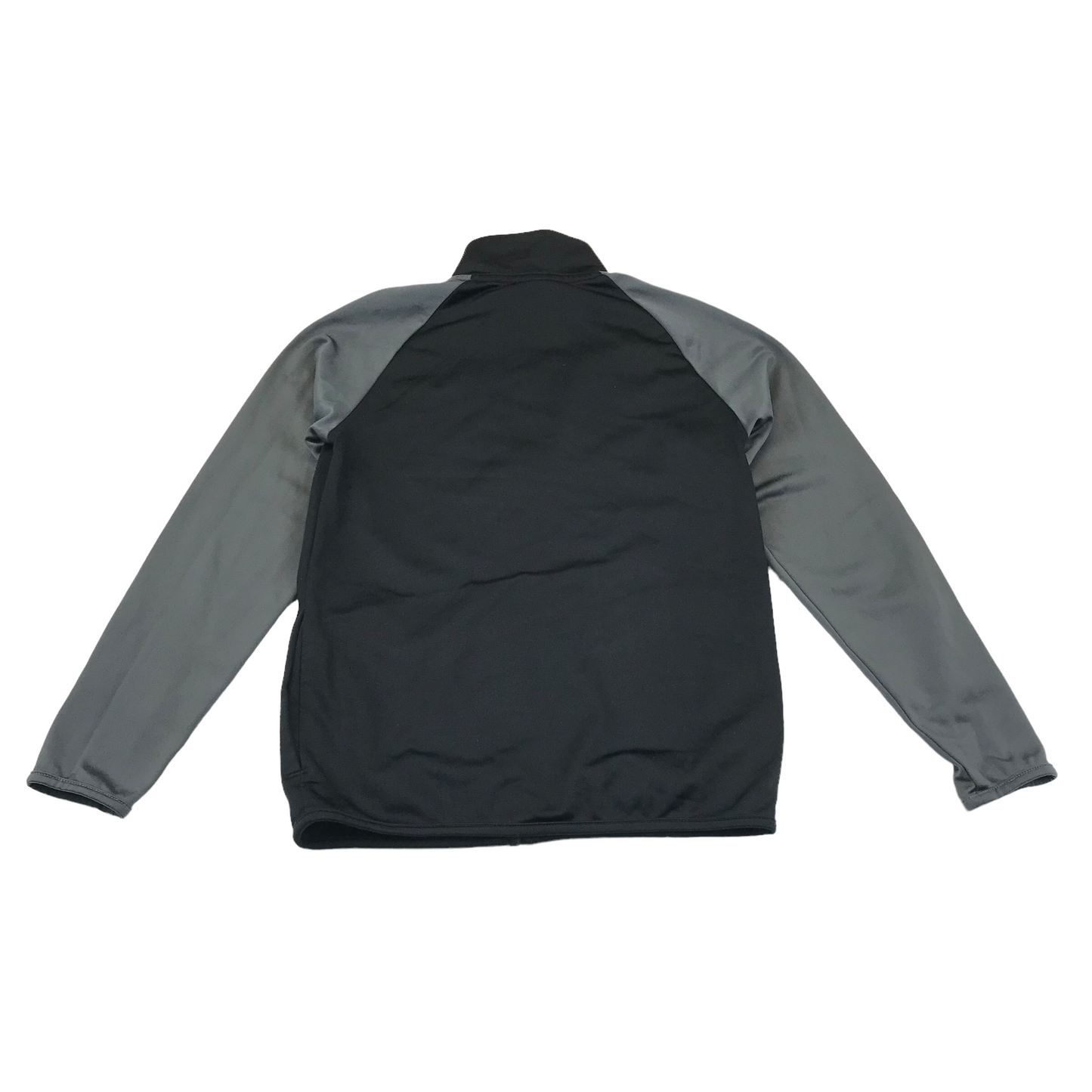 Adidas Black and Grey Zip Sweatshirt Age 9
