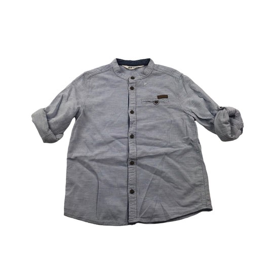 H&M Light Blue Collar Band Shirt Age 5-6