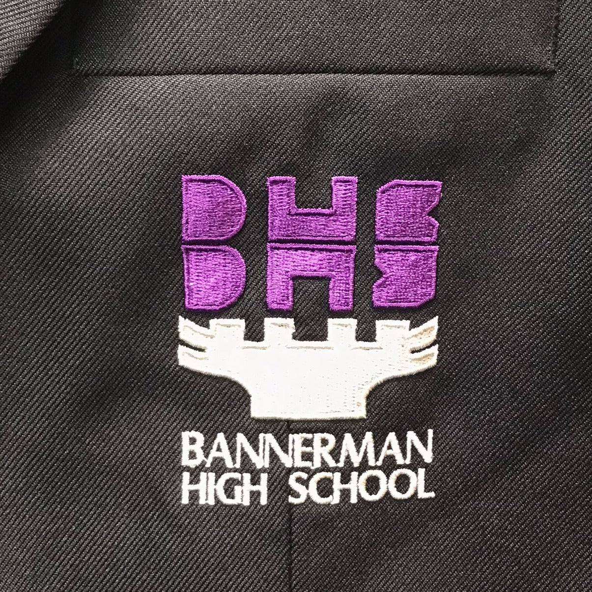 Bannerman High School Black with Purple Rim Blazer