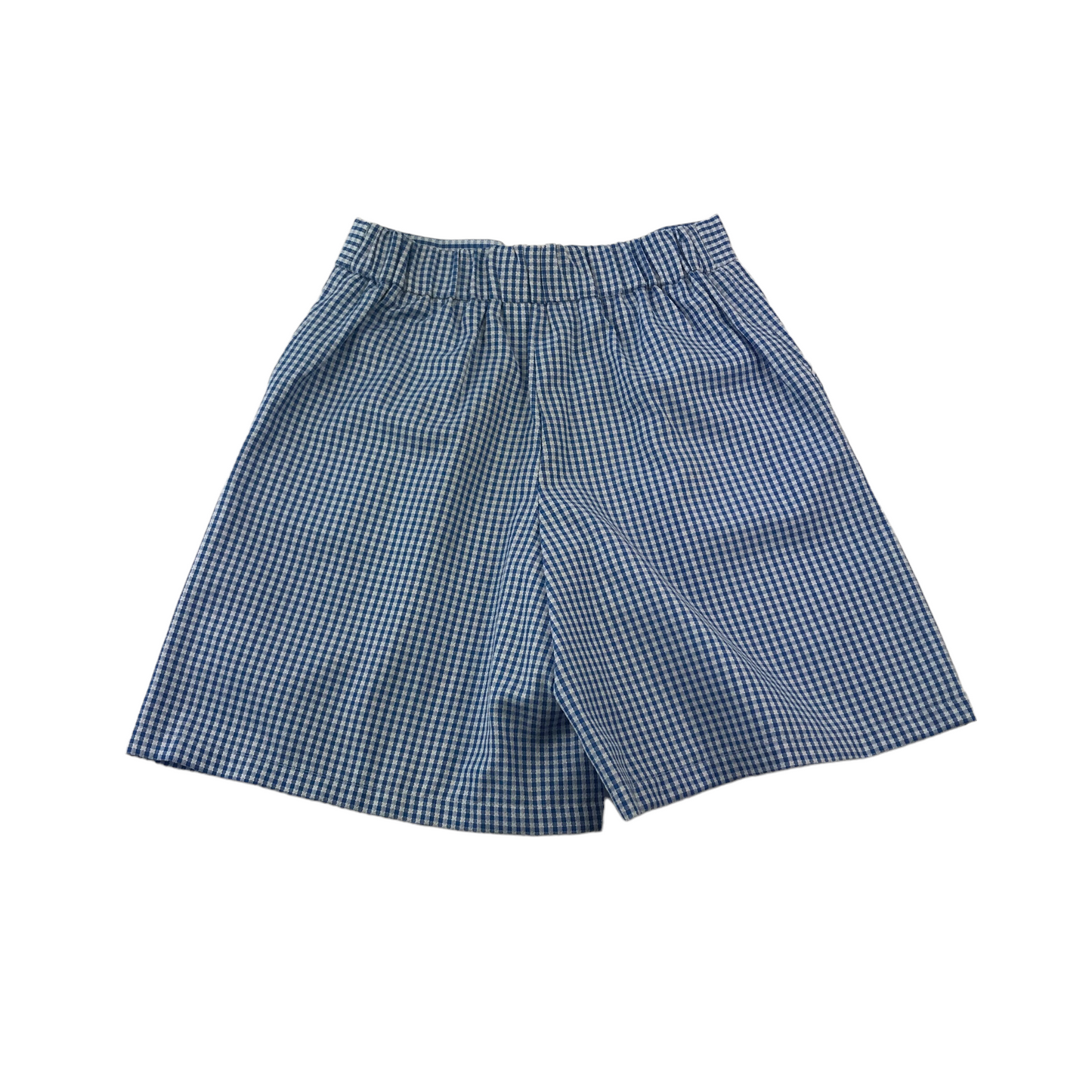 Nutmeg Blue School Gingham Shorts Age 5