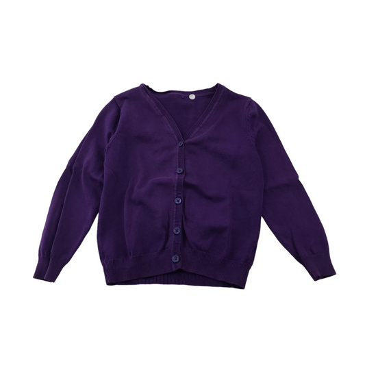 Purple School V-neck Cardigan