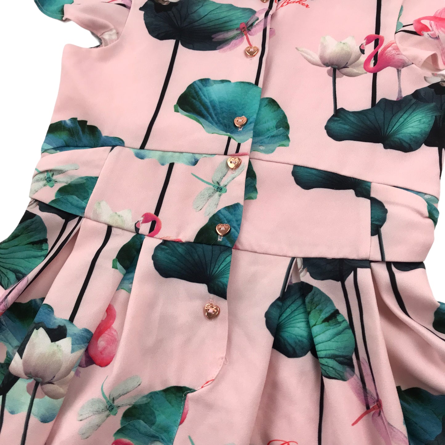 Ted Baker Light Pink Flamingo Playsuit Age 7
