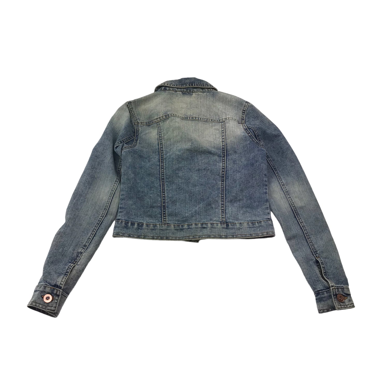 365 Light Blue Washed Out Effect Blue Denim Jacket Women's Size 8