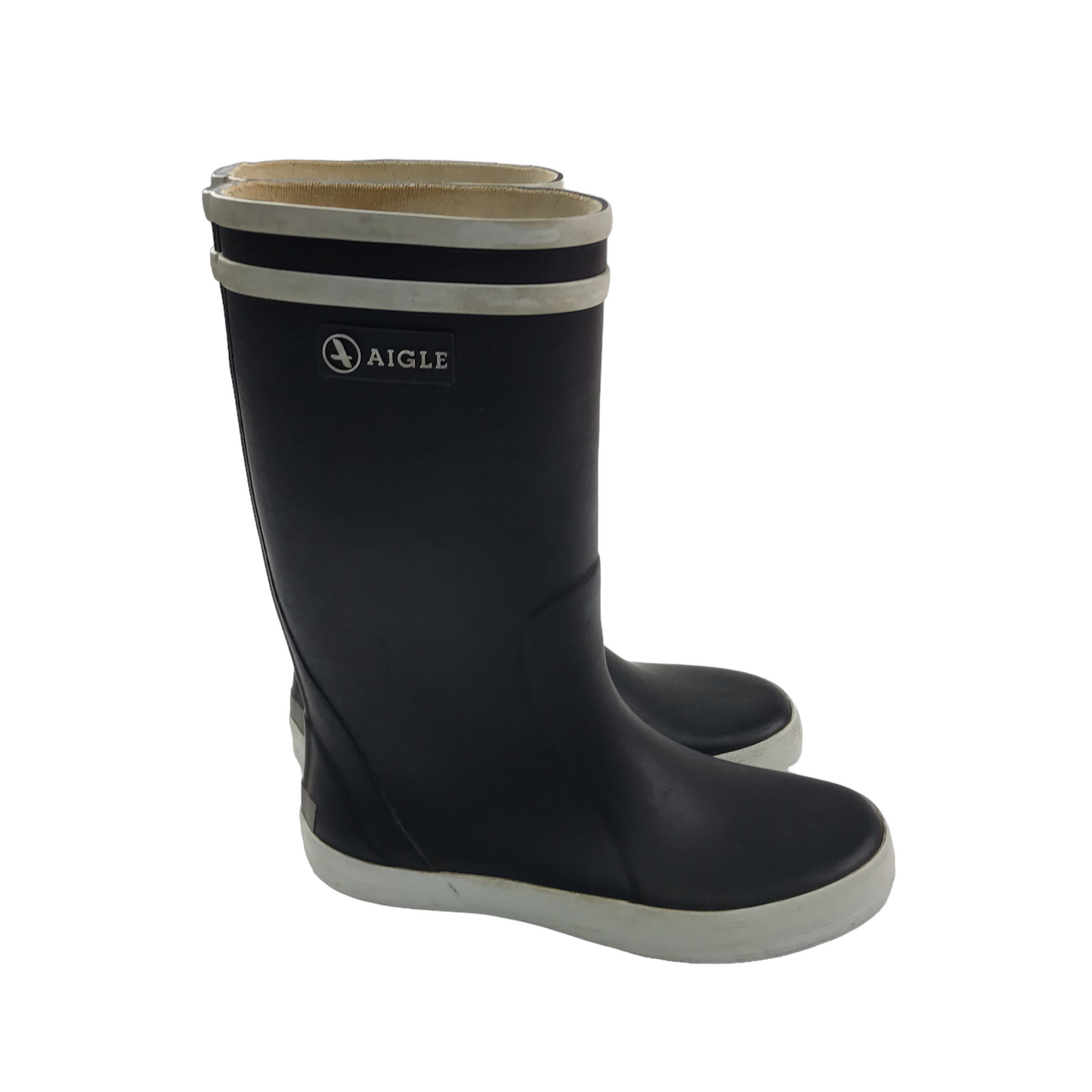 Aigle Lolly Pop Black Wellies Shoe Size 11.5 junior