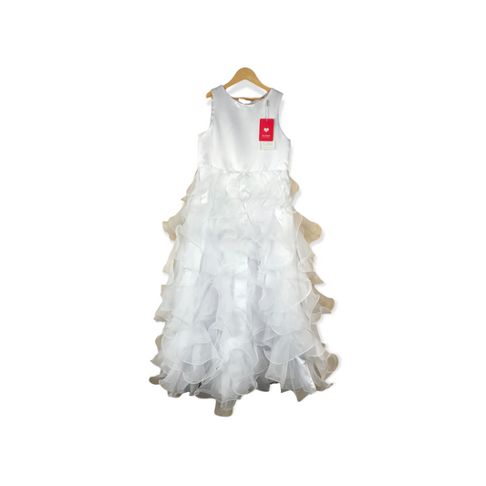 JJ's House White Tulle Layered Formal Dress Age 11