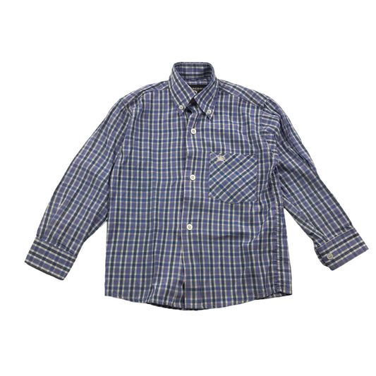 Blue and White Checked Shirt Age 5-6