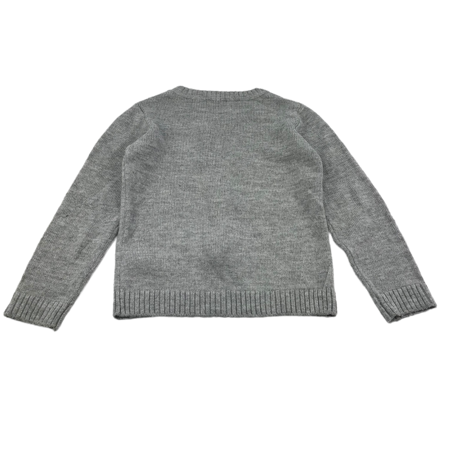 Nutmeg Grey Reindeer Christmas Jumper Age 9