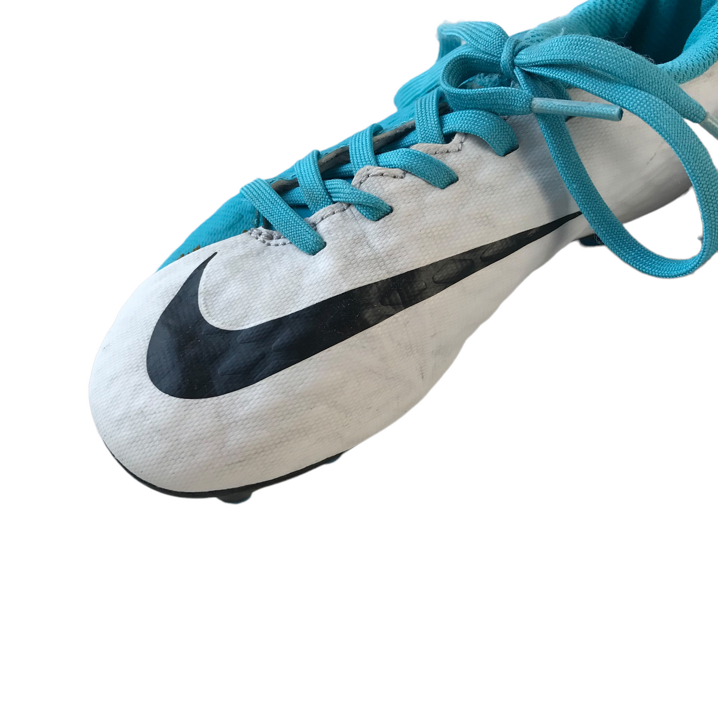 Nike Hypervenom Phade III Blue and White Football Boots Size UK 12C junior