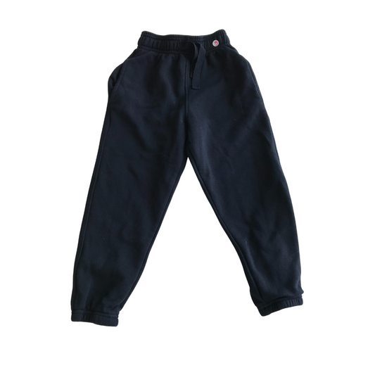 Navy Blue Plain Joggers with Cuffed Legs